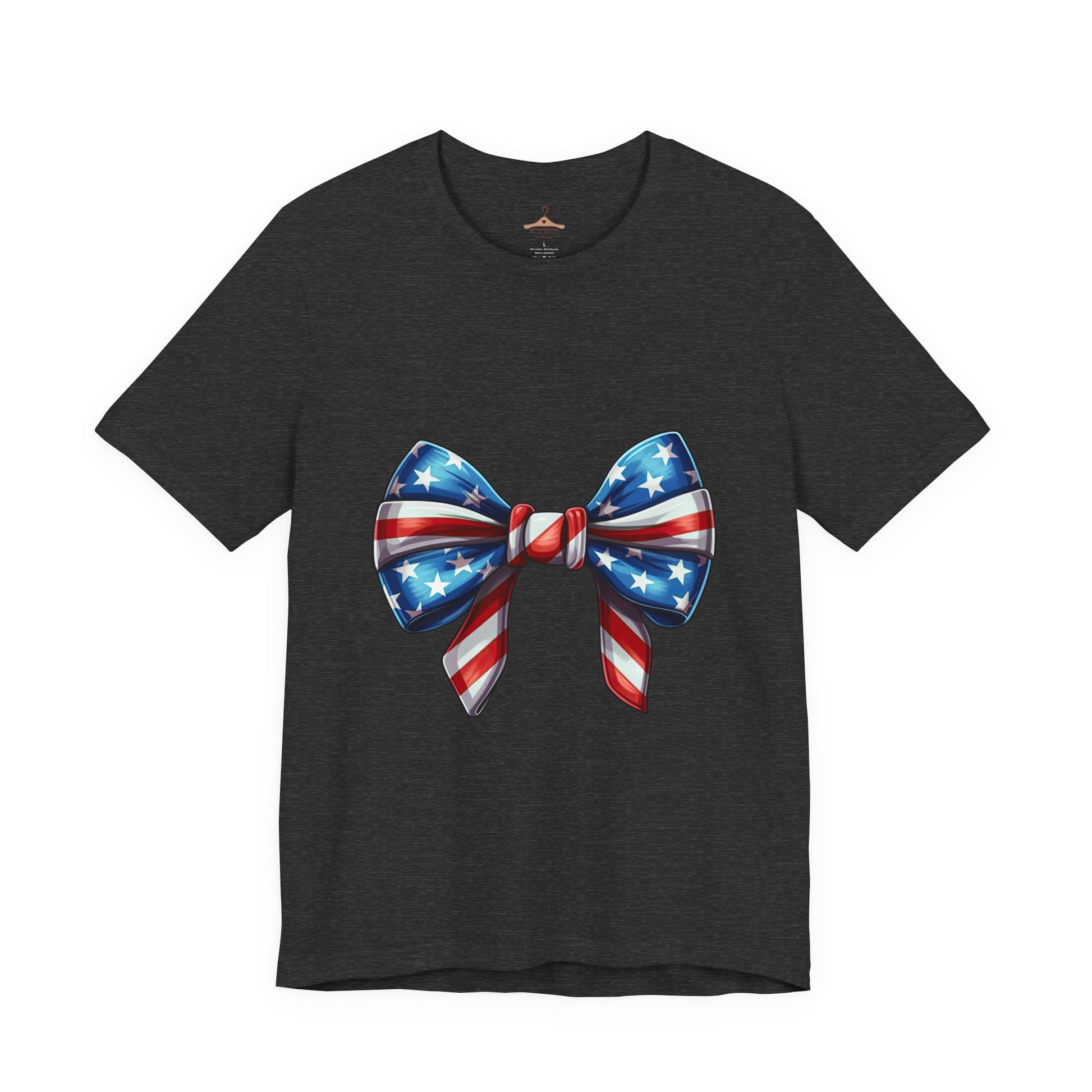 American Flag Bow T-Shirt — Patriotic 4th of July Tee