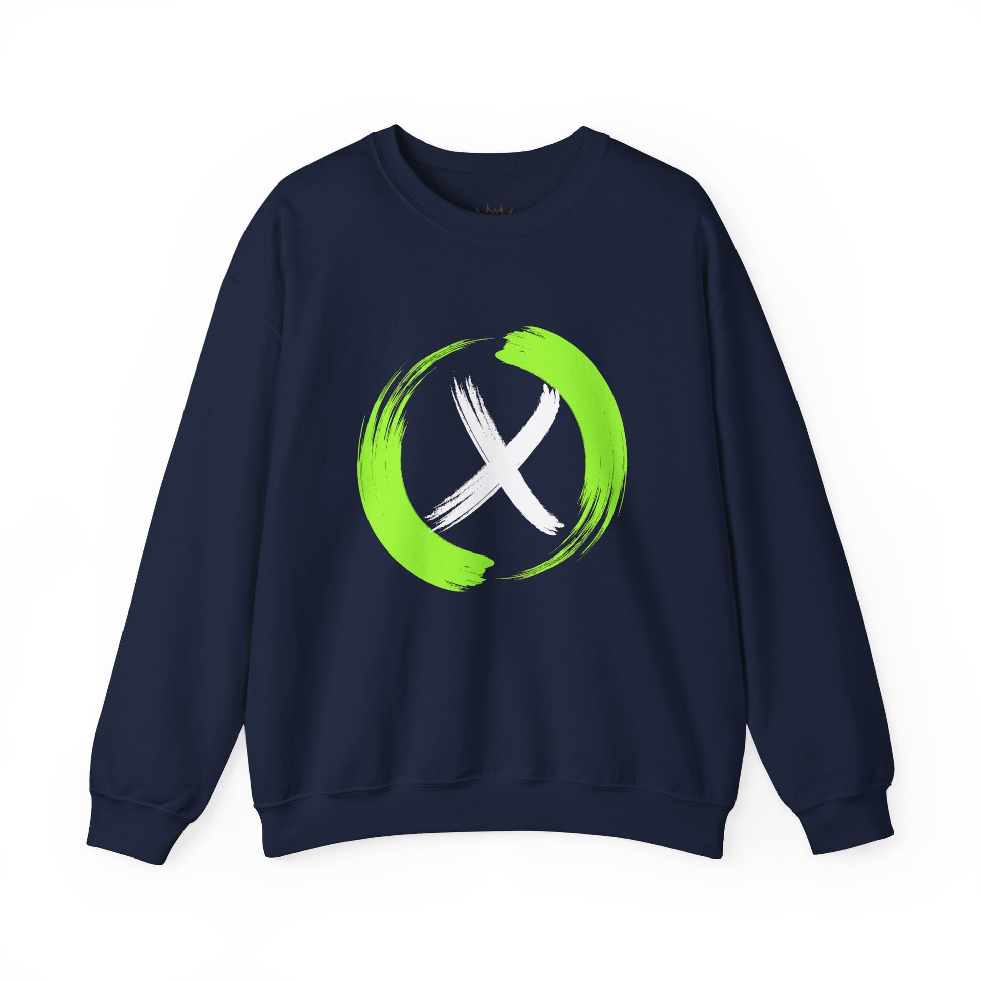Eco-Friendly Unisex Crewneck Sweatshirt with Brush Stroke Design