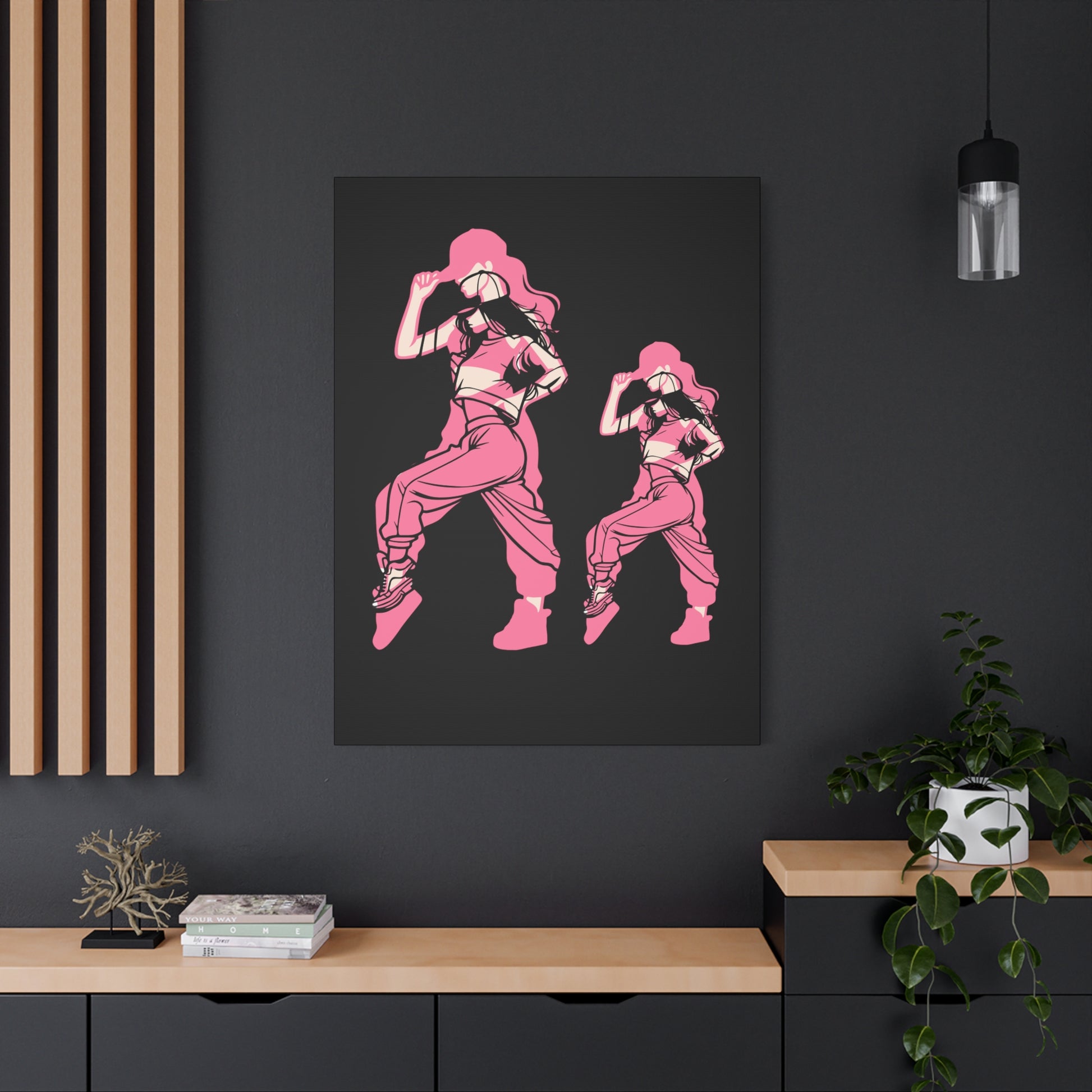Stylish Dance Art Canvas Print, Modern Wall Decor, Hip Hop Art, Gift for Dancers