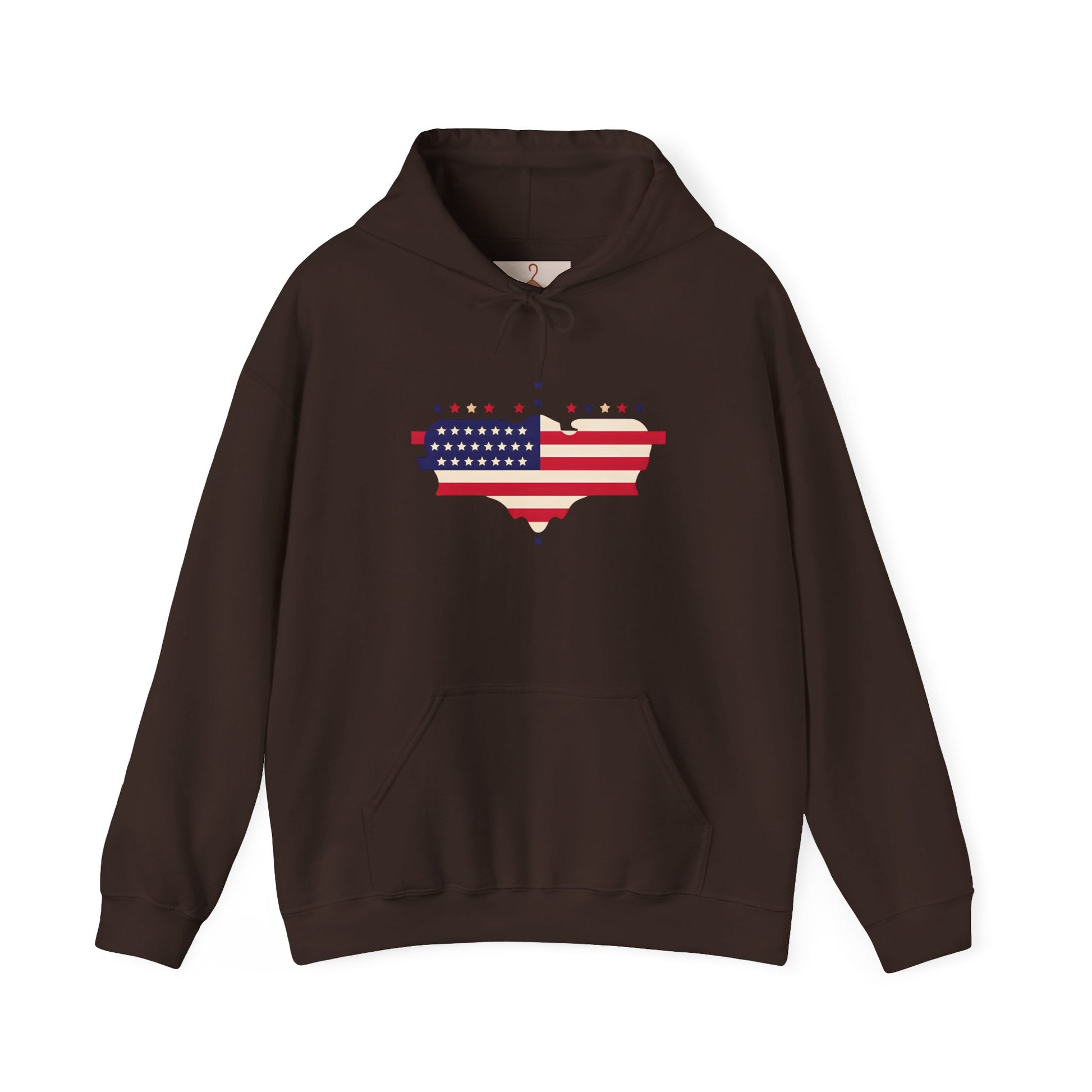 Patriotic Heart Hooded Sweatshirt