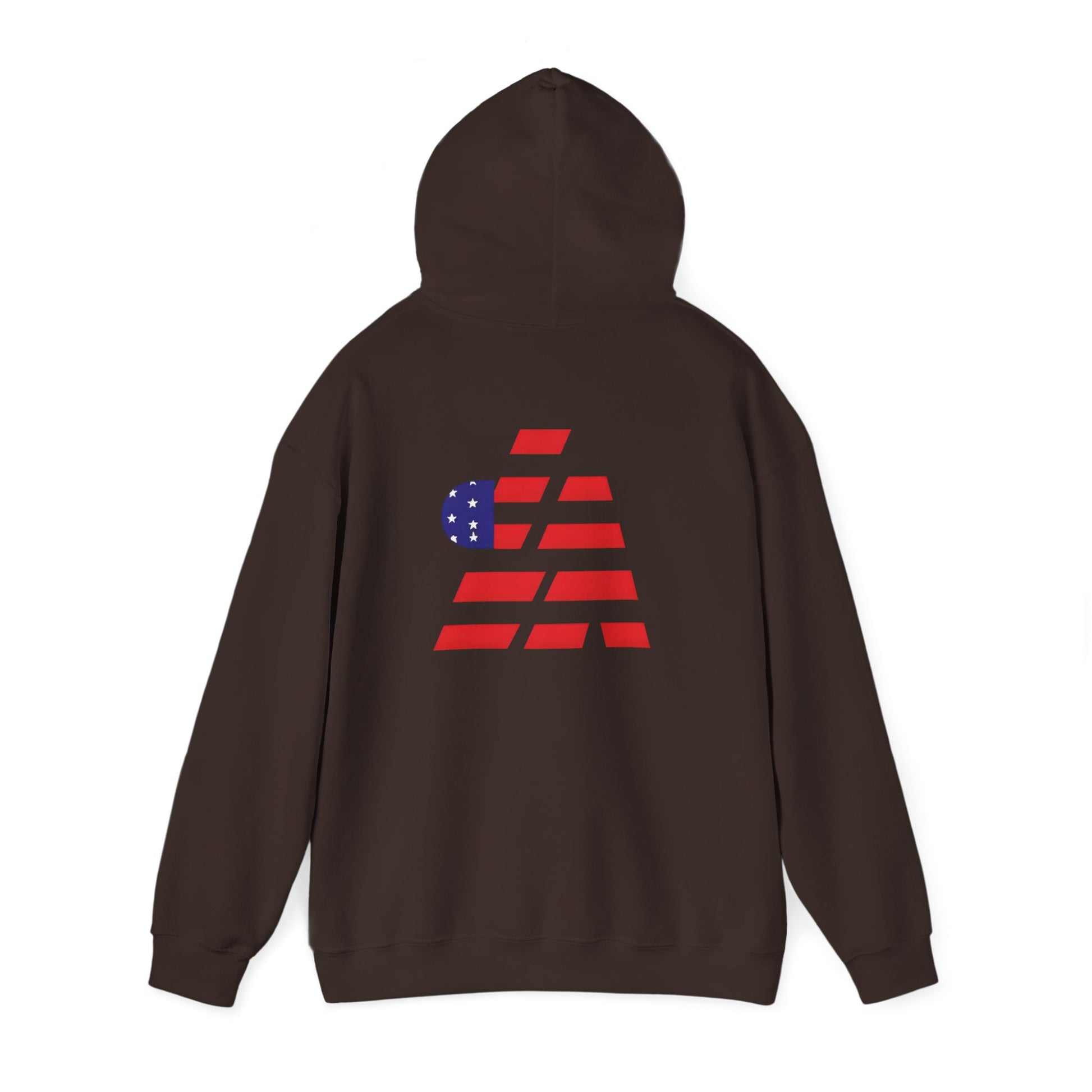Patriotic Graphic Hoodie - Unisex Heavy Blend Sweatshirt with Flag Design