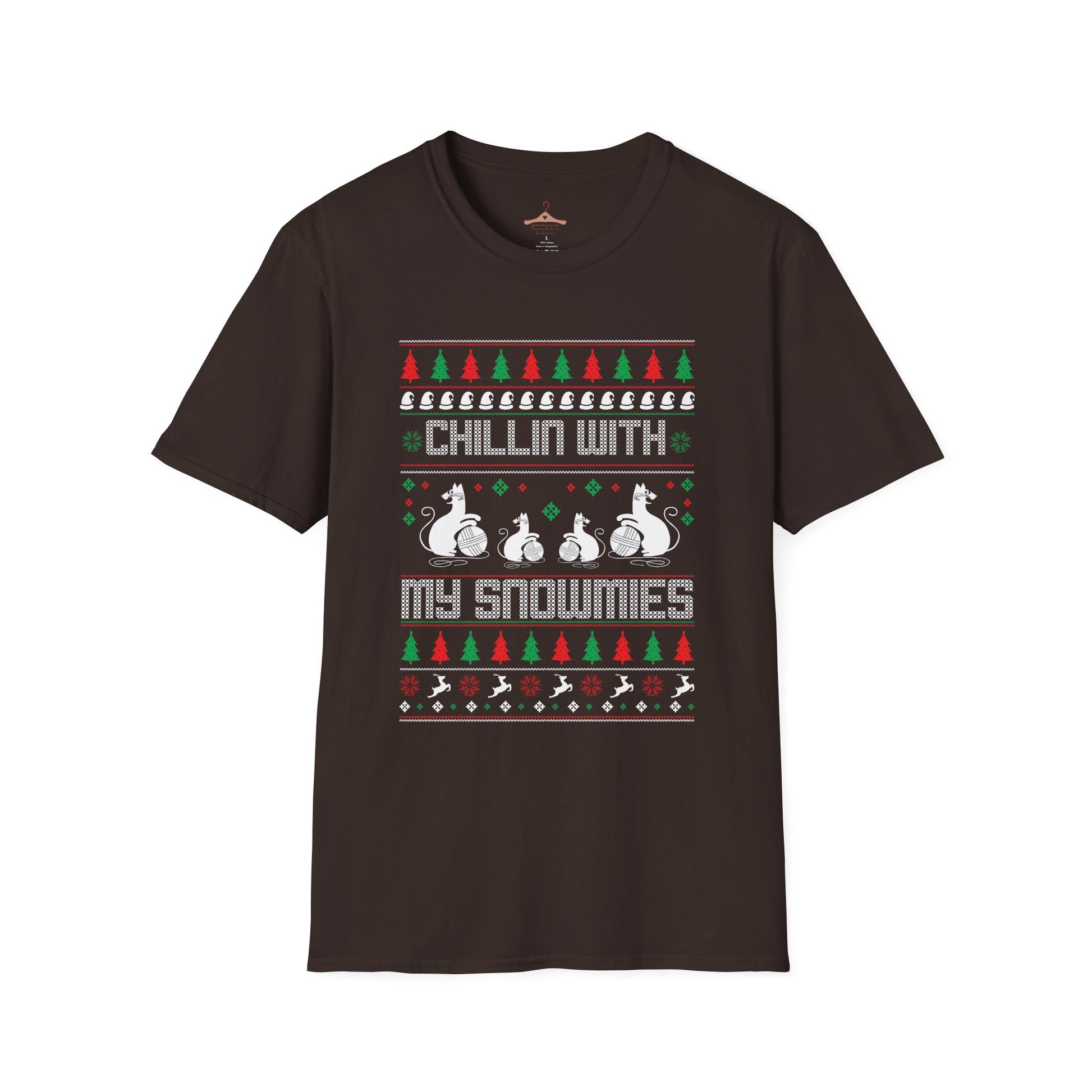 Chillin' With My Snowmies T-Shirt — Funny Christmas Ugly Sweater Ski Snowman Tee