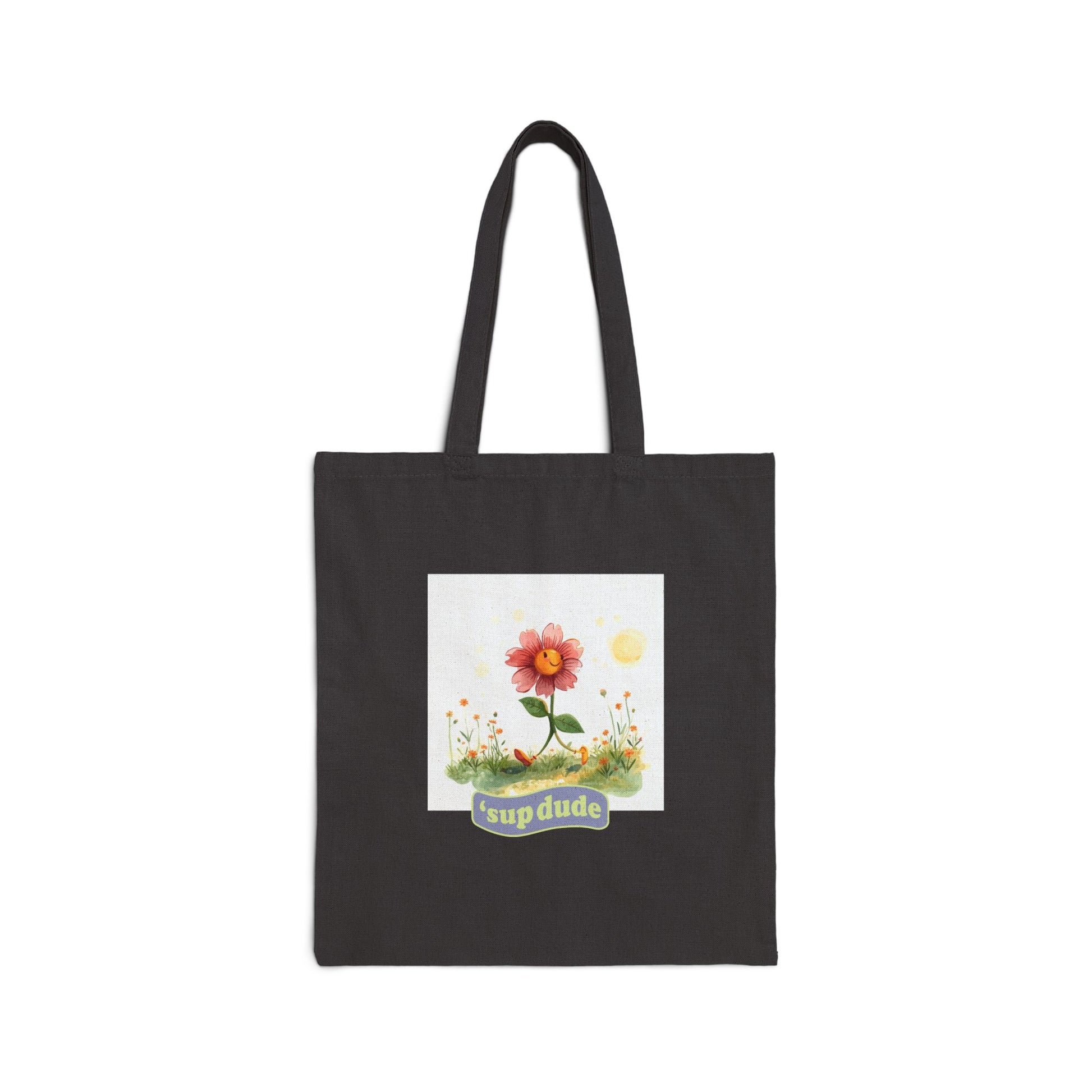 Tote Bag — "sup dude" Flower Garden Canvas Tote