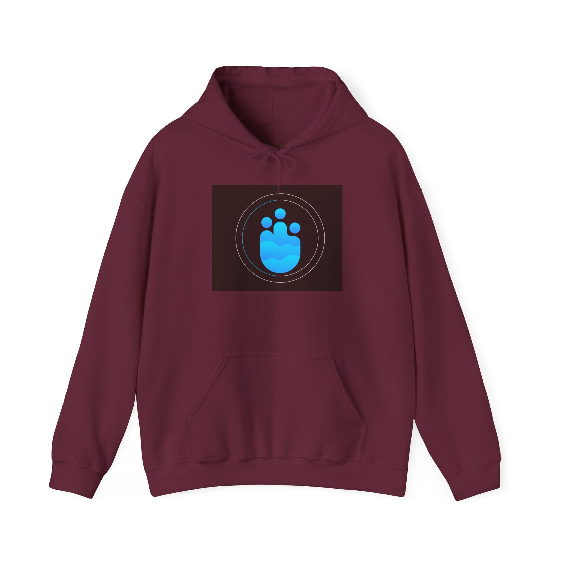 Cozy Unisex Hoodie with Blue Paw Design, Comfortable Casual Wear