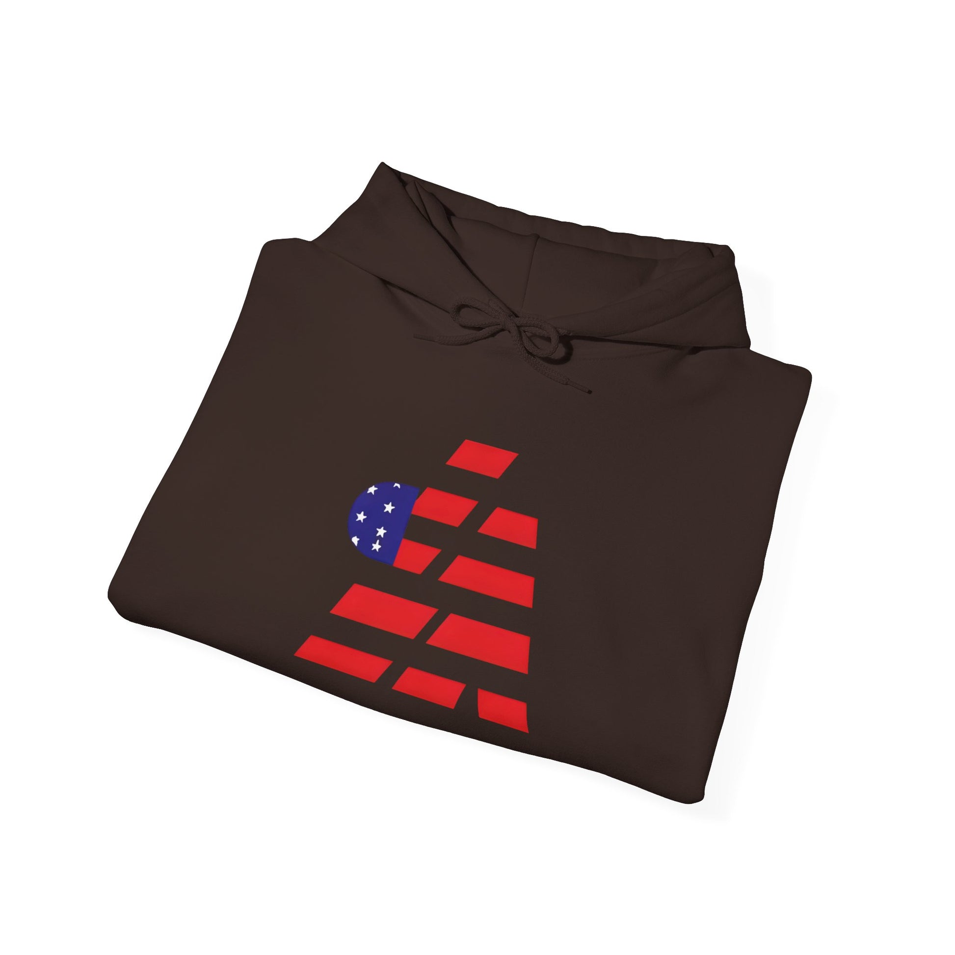 Patriotic Graphic Hoodie - Unisex Heavy Blend Sweatshirt with Flag Design