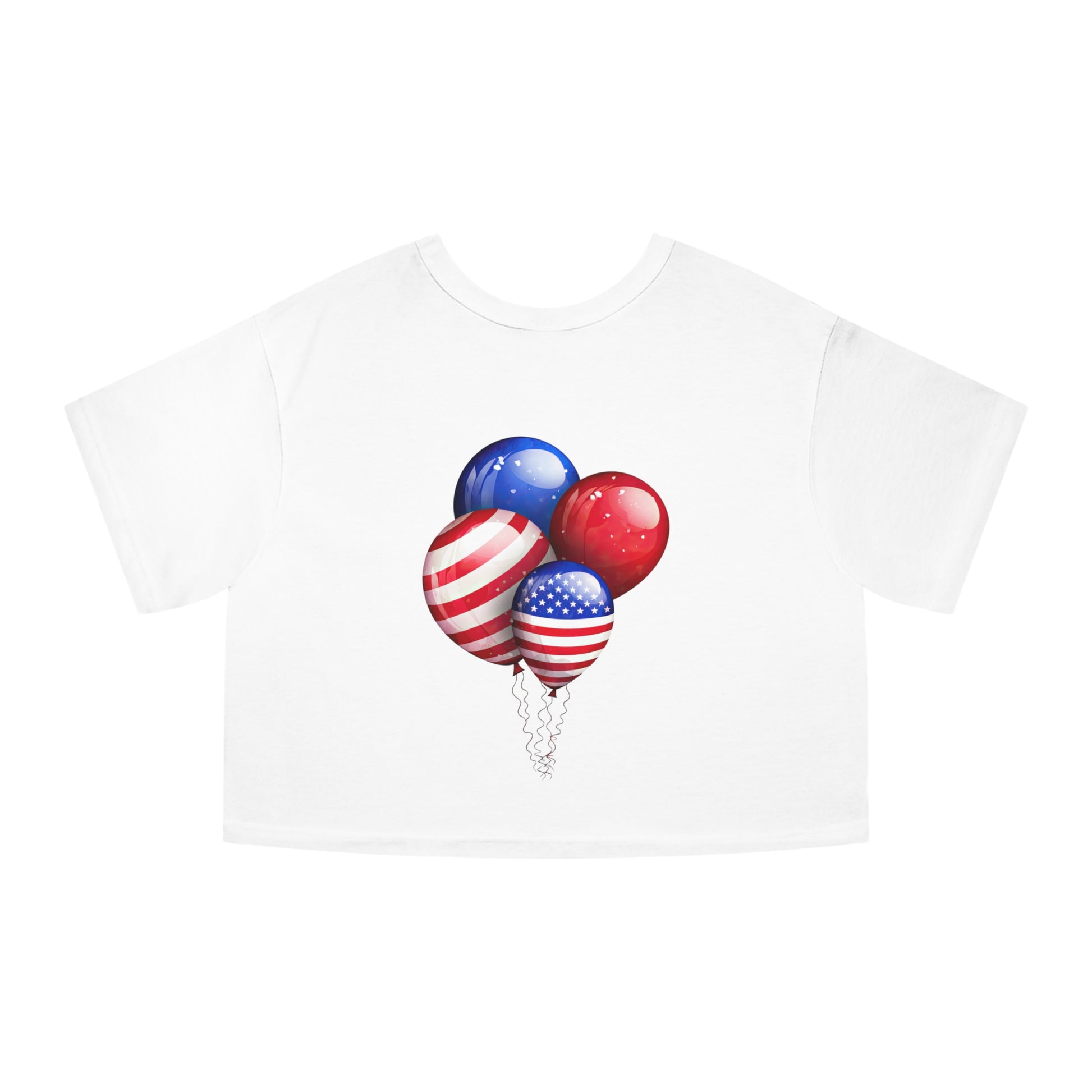 Patriotic Balloons Cropped T-Shirt