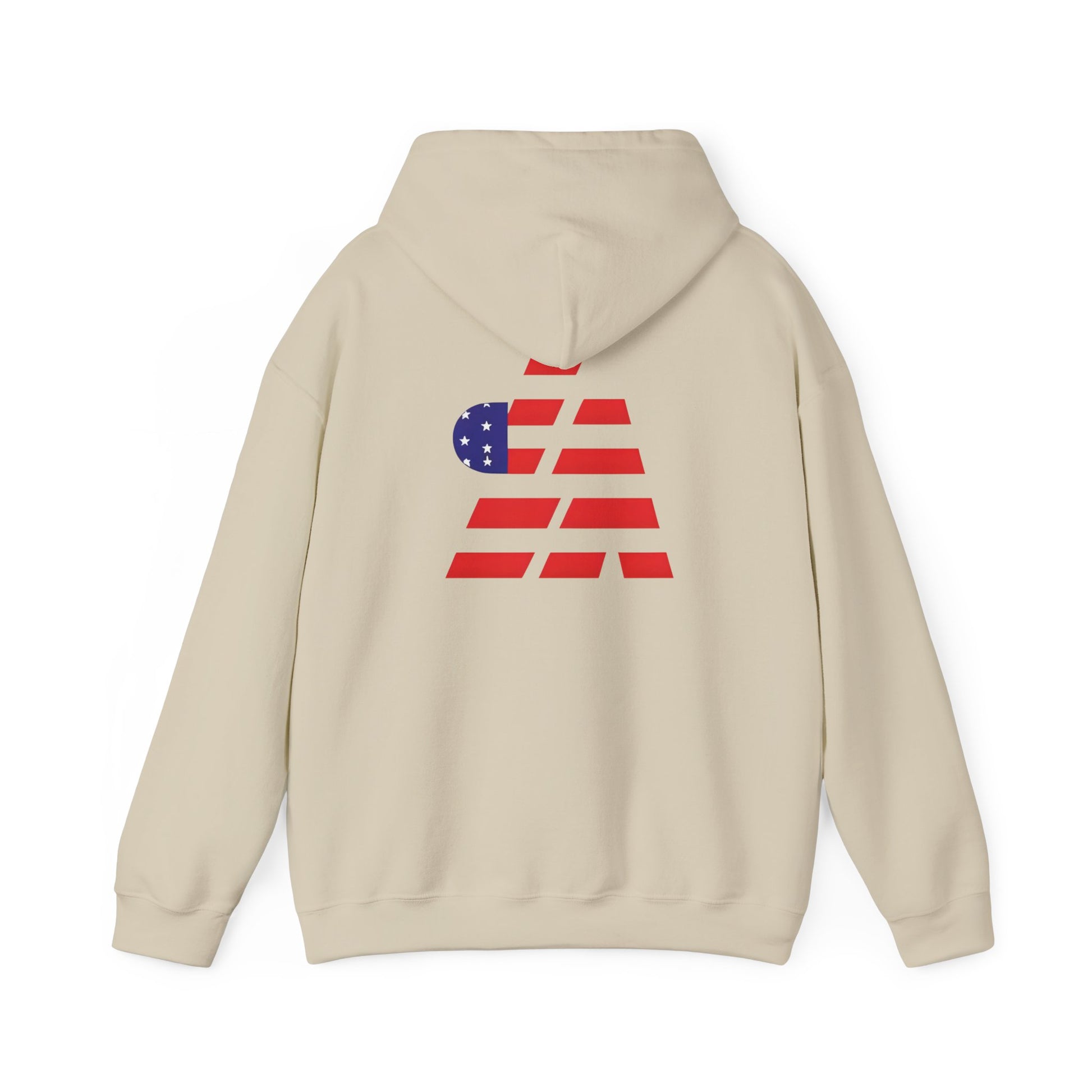 Patriotic Graphic Hoodie - Unisex Heavy Blend Sweatshirt with Flag Design