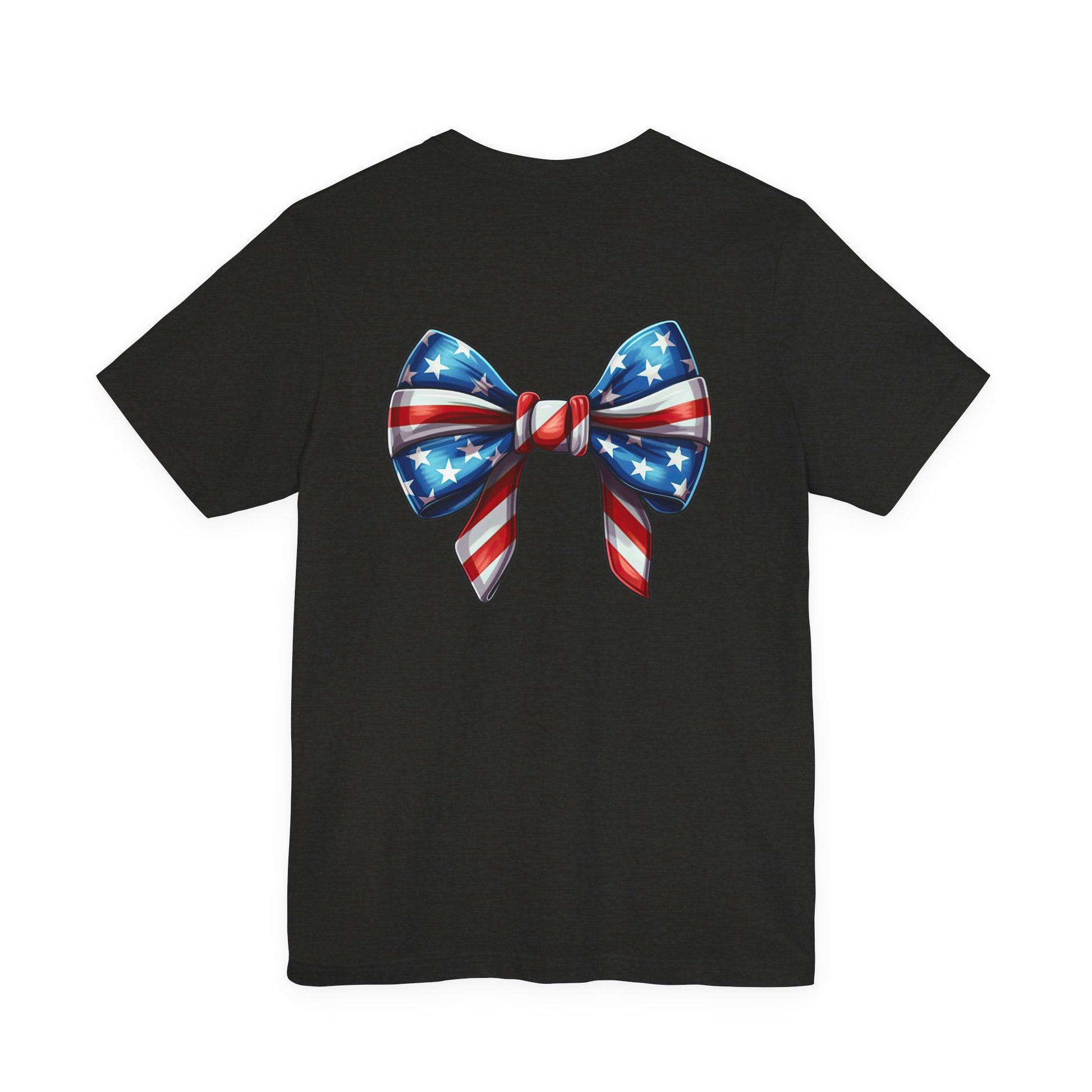 American Flag Bow T-Shirt — Patriotic 4th of July Tee
