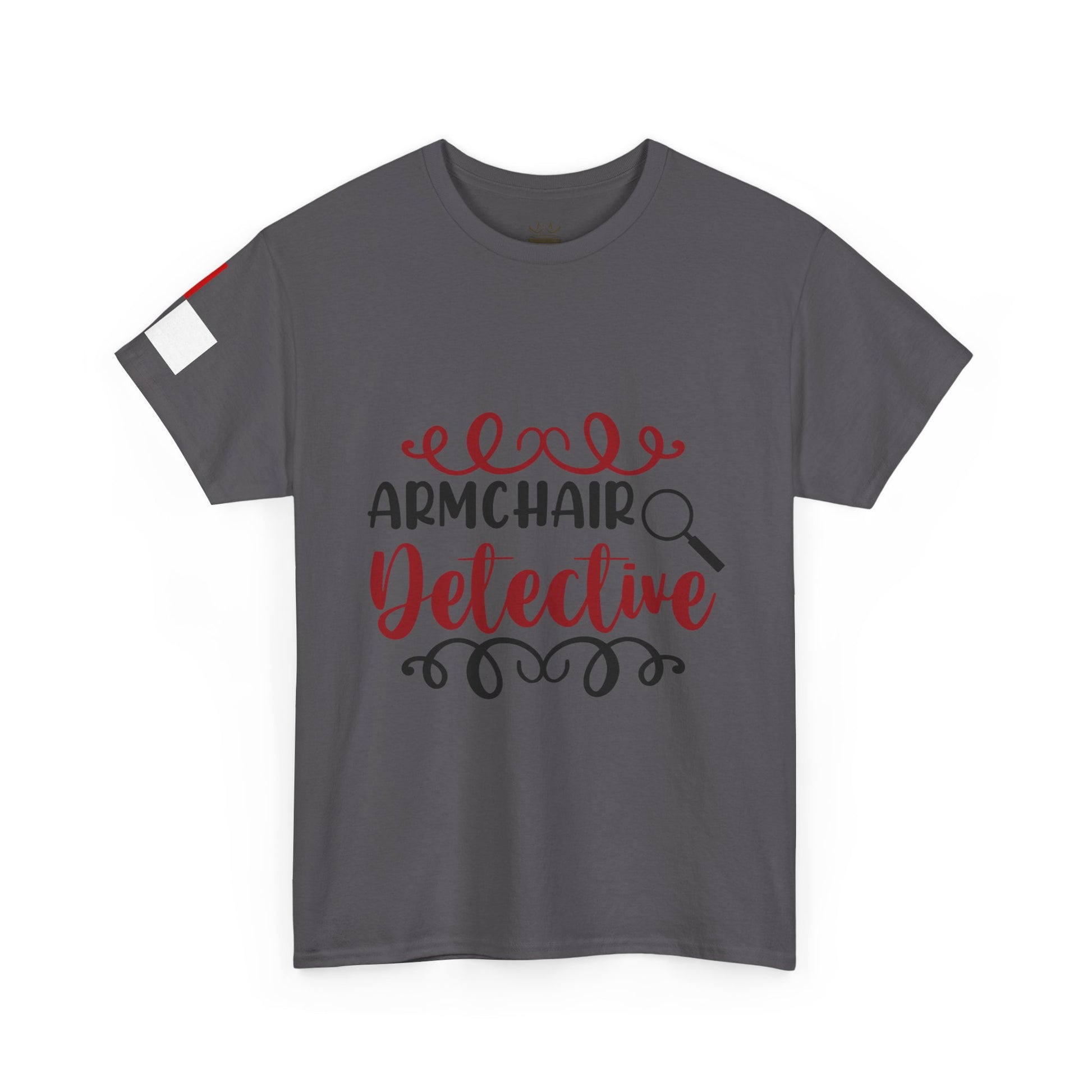 Armchair Detective Unisex Heavy Cotton Tee, Cozy Mystery Reader Gift