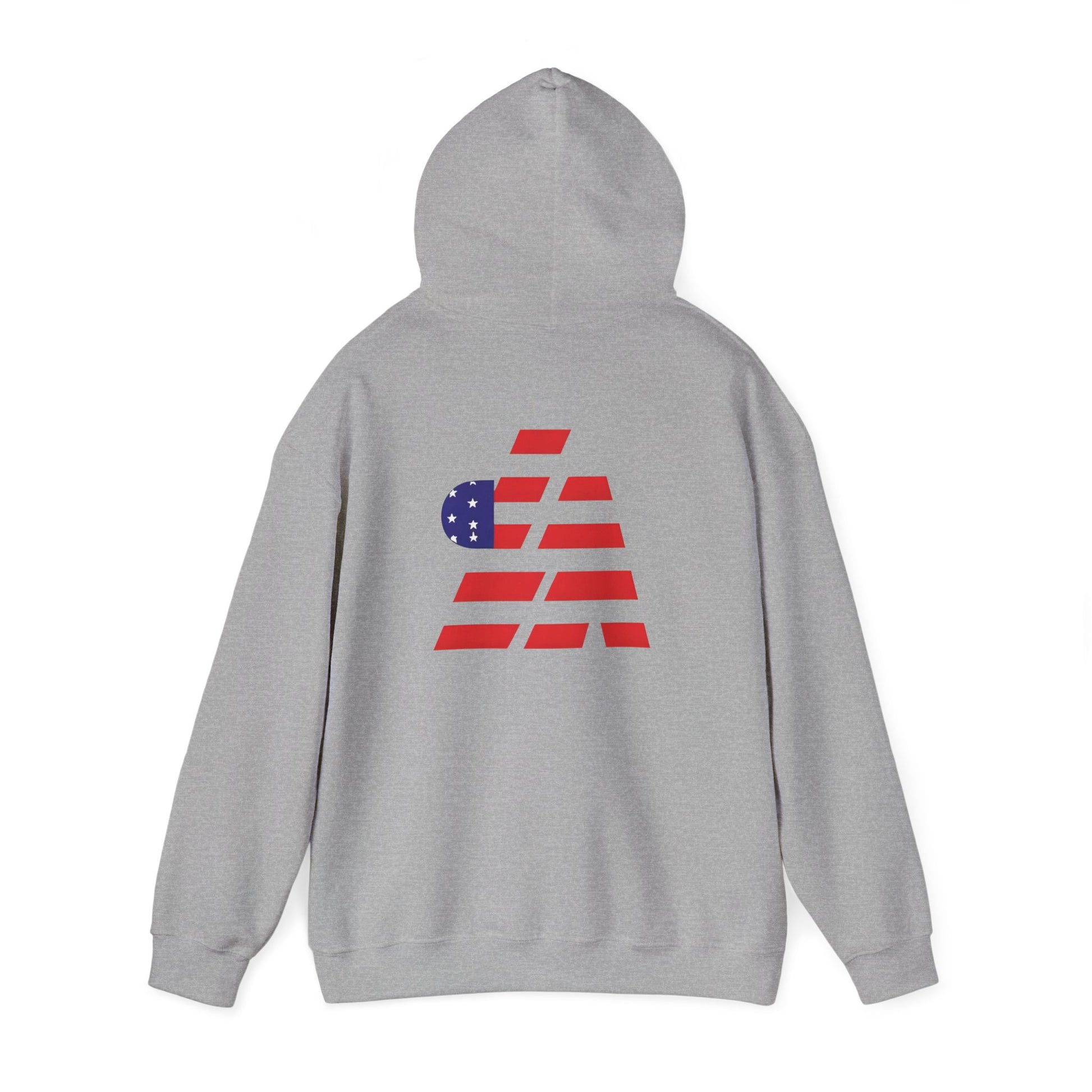 Patriotic Graphic Hoodie - Unisex Heavy Blend Sweatshirt with Flag Design