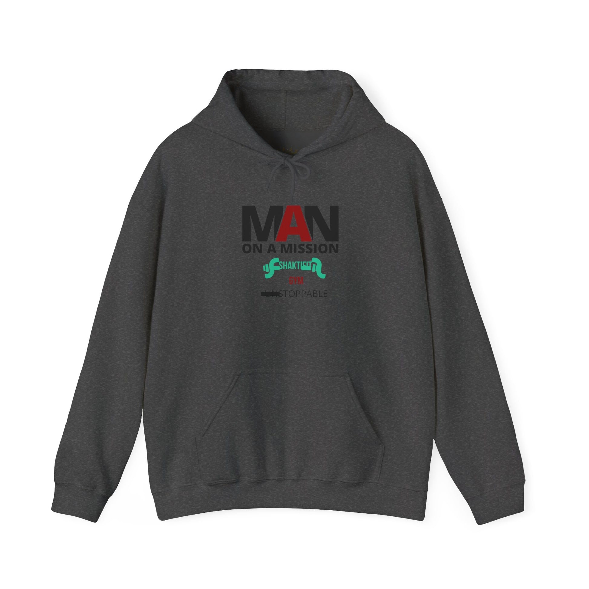 Motivational Hoodie for Men, ‘MAN ON A MISSION’ Sweatshirt