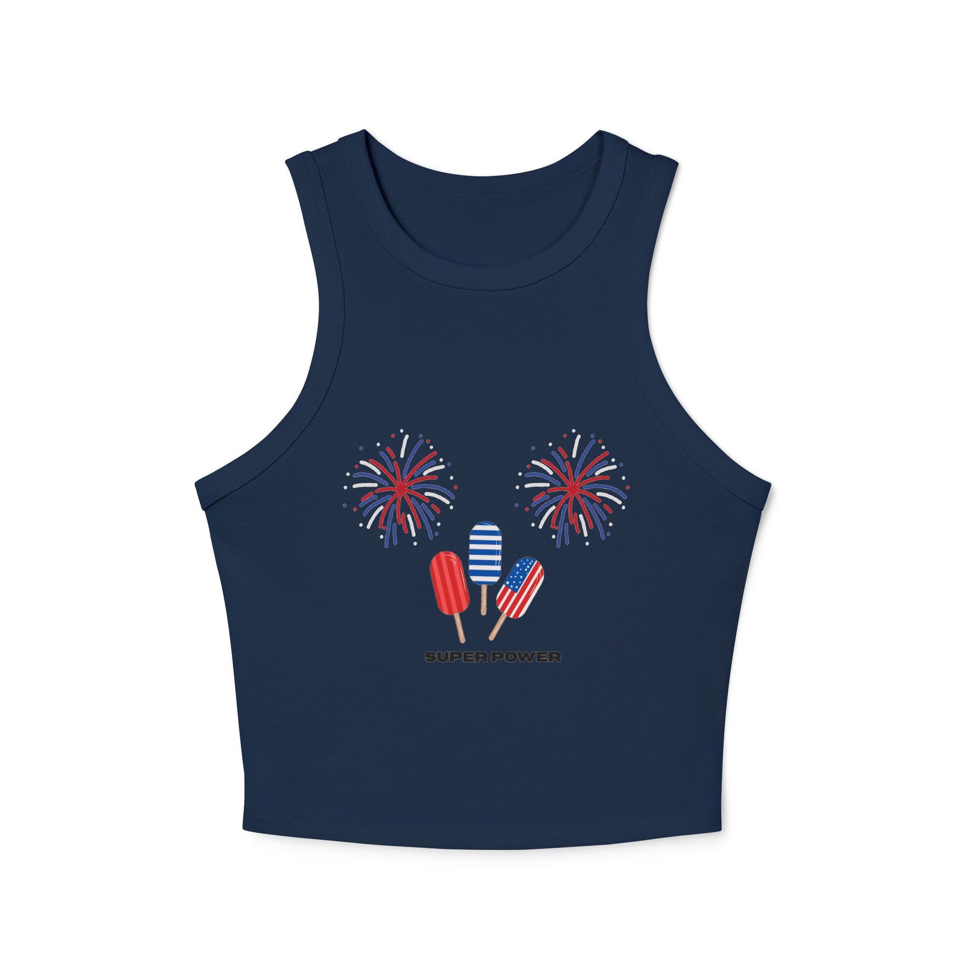 Patriotic Fireworks & Popsicle Racer Tank