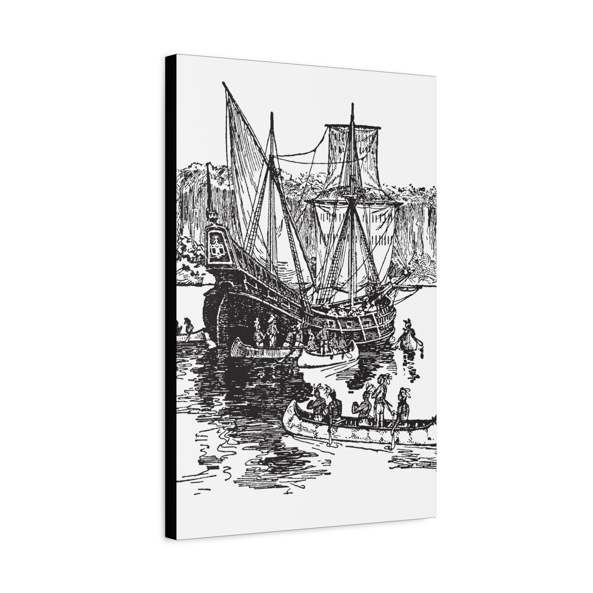 Nautical Canvas Wall Art, Vintage Ship Decor, Maritime Artwork, Home Decor, Nautical Gifts