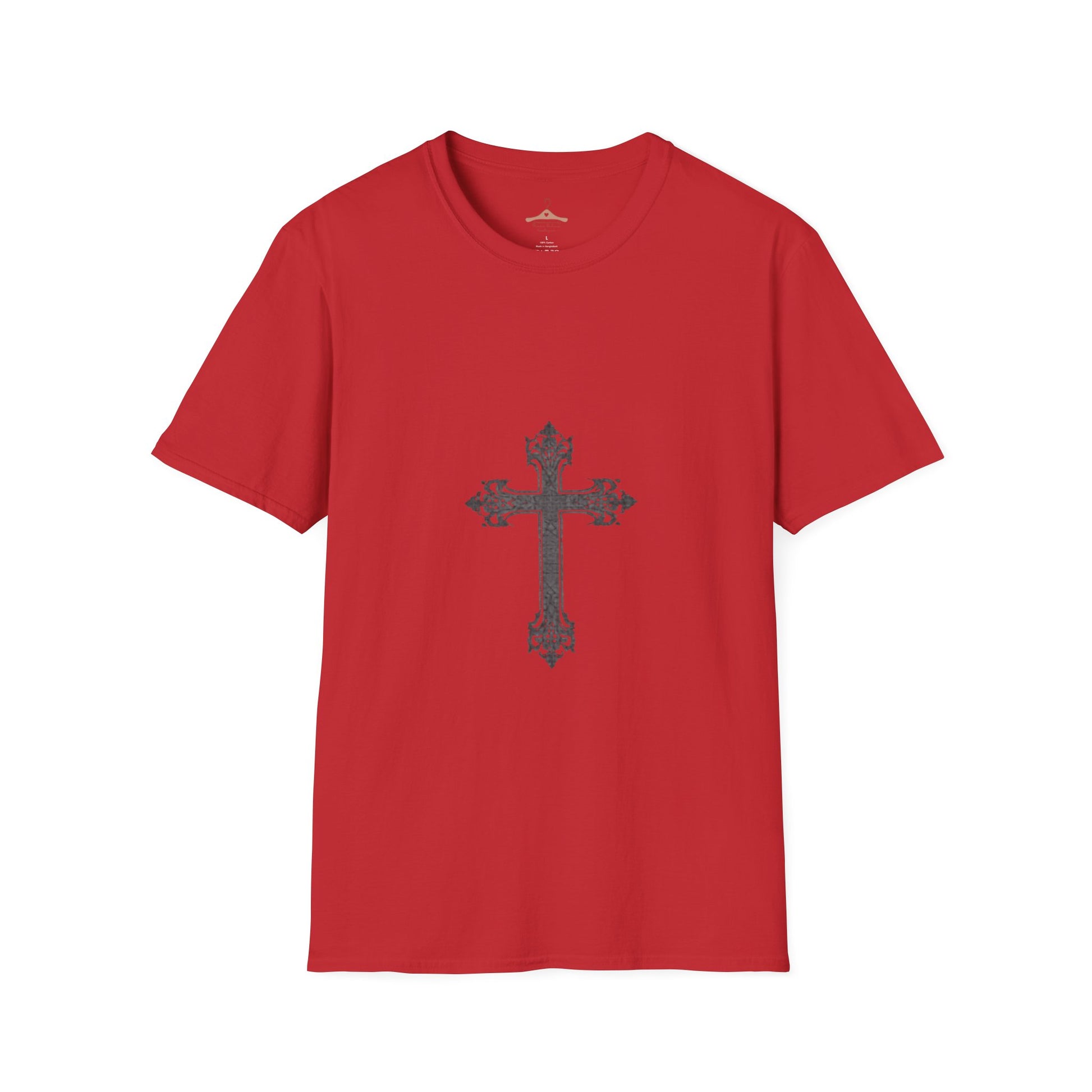 Ornate Gothic Cross T-Shirt - Vintage Religious Graphic Tee
