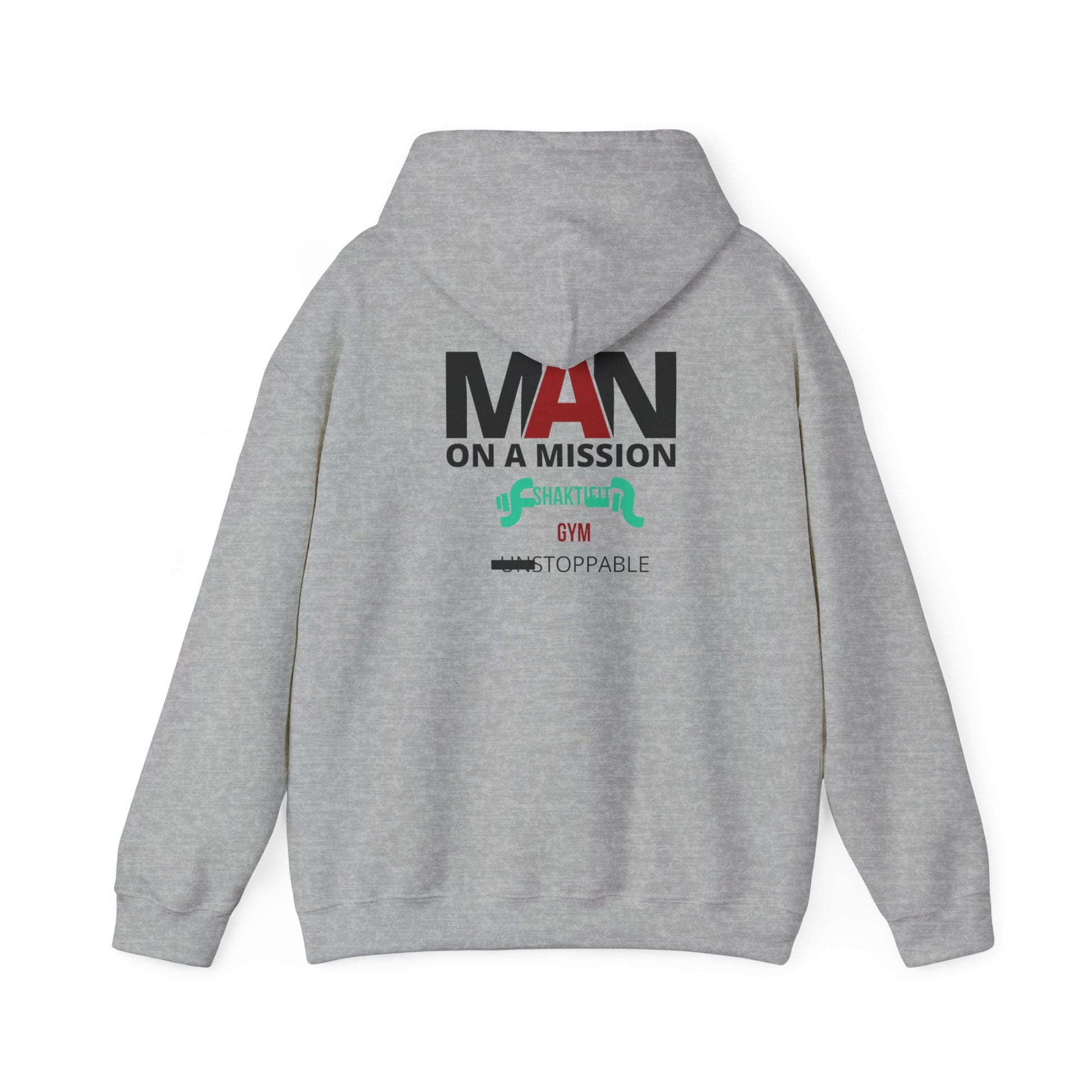 Motivational Hoodie for Men, ‘MAN ON A MISSION’ Sweatshirt