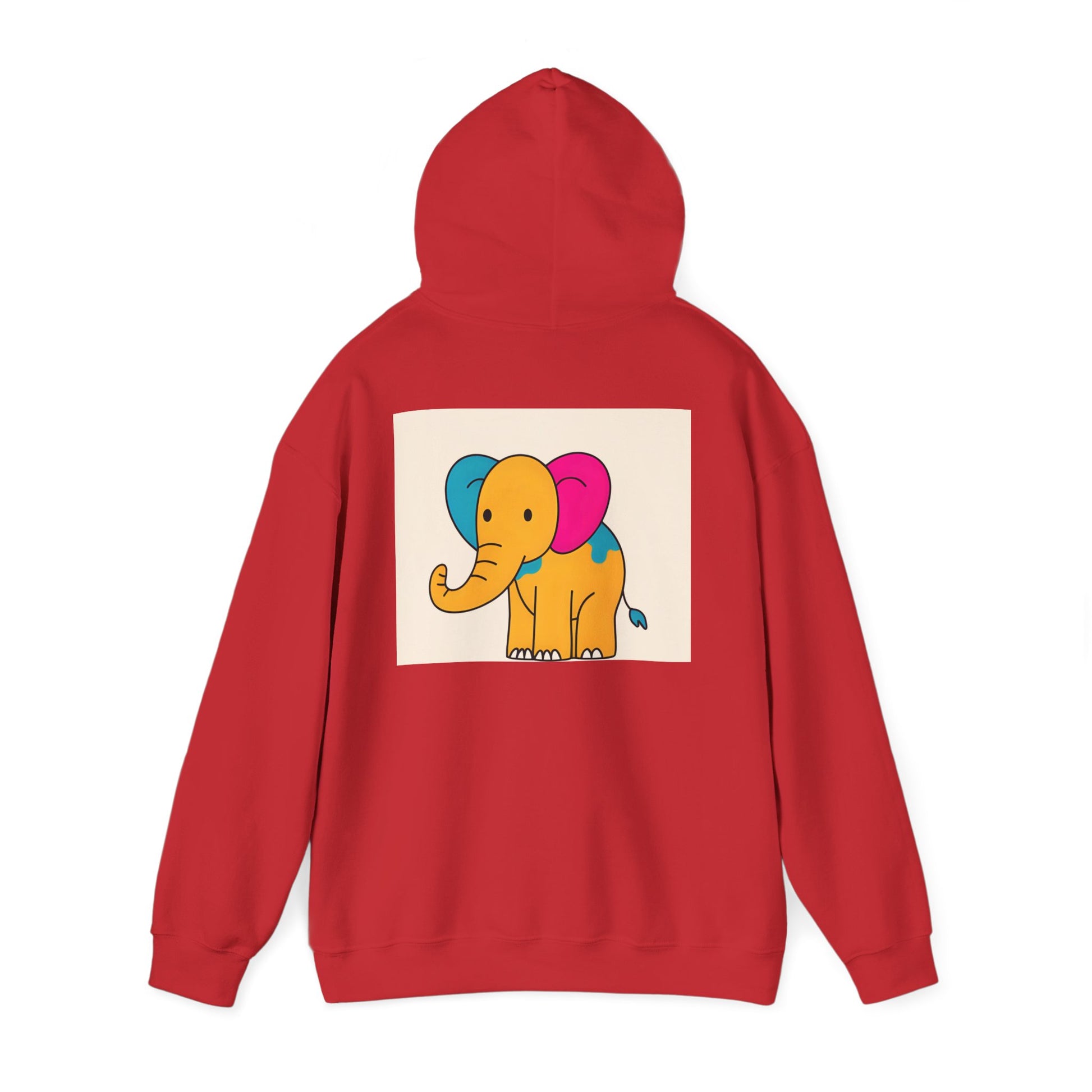 Colorful Elephant Graphic Hooded Sweatshirt - Cute Animal Wear, Perfect for Kids & Adults, Ideal Gift for Animal Lovers, Cozy Casual [...]