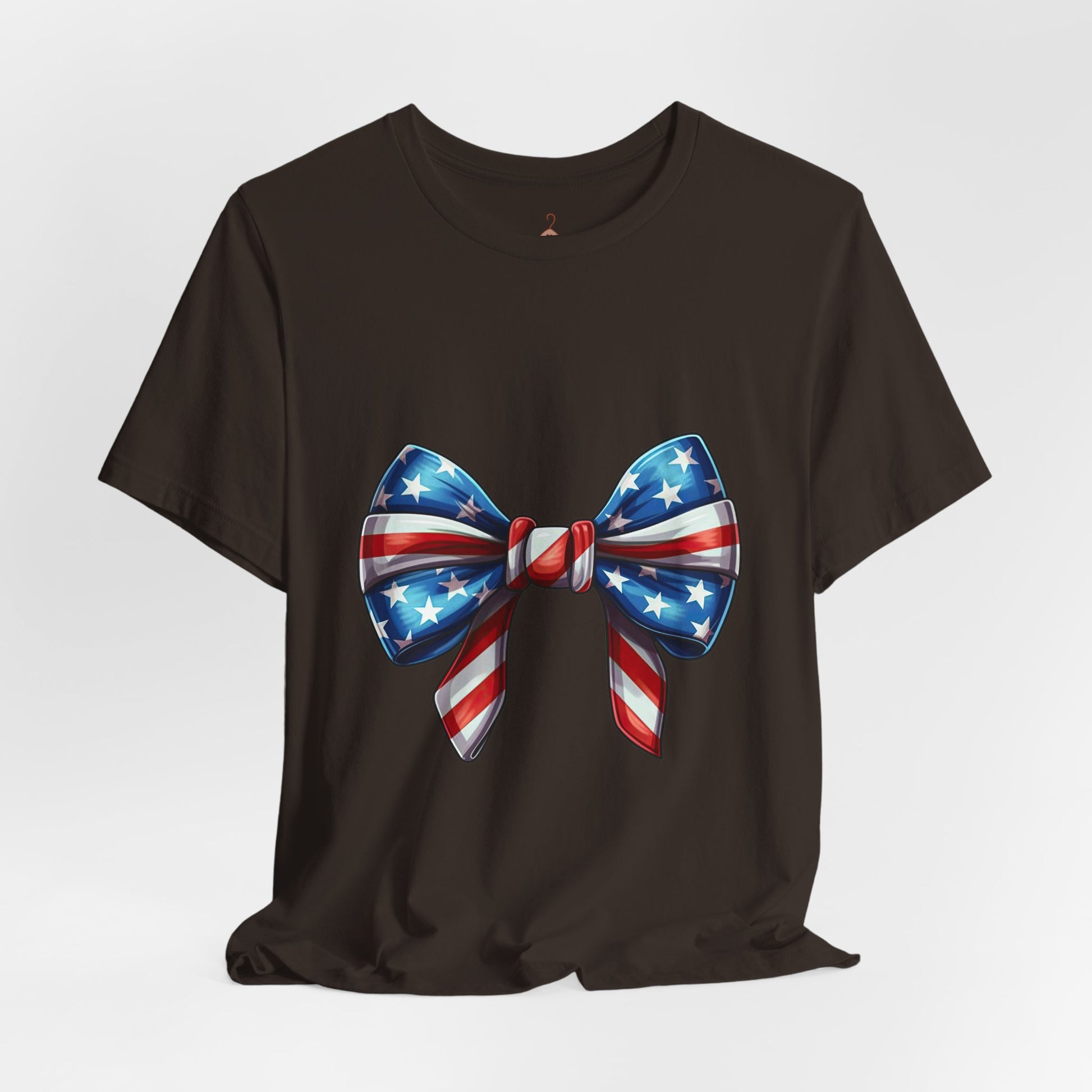 American Flag Bow T-Shirt — Patriotic 4th of July Tee
