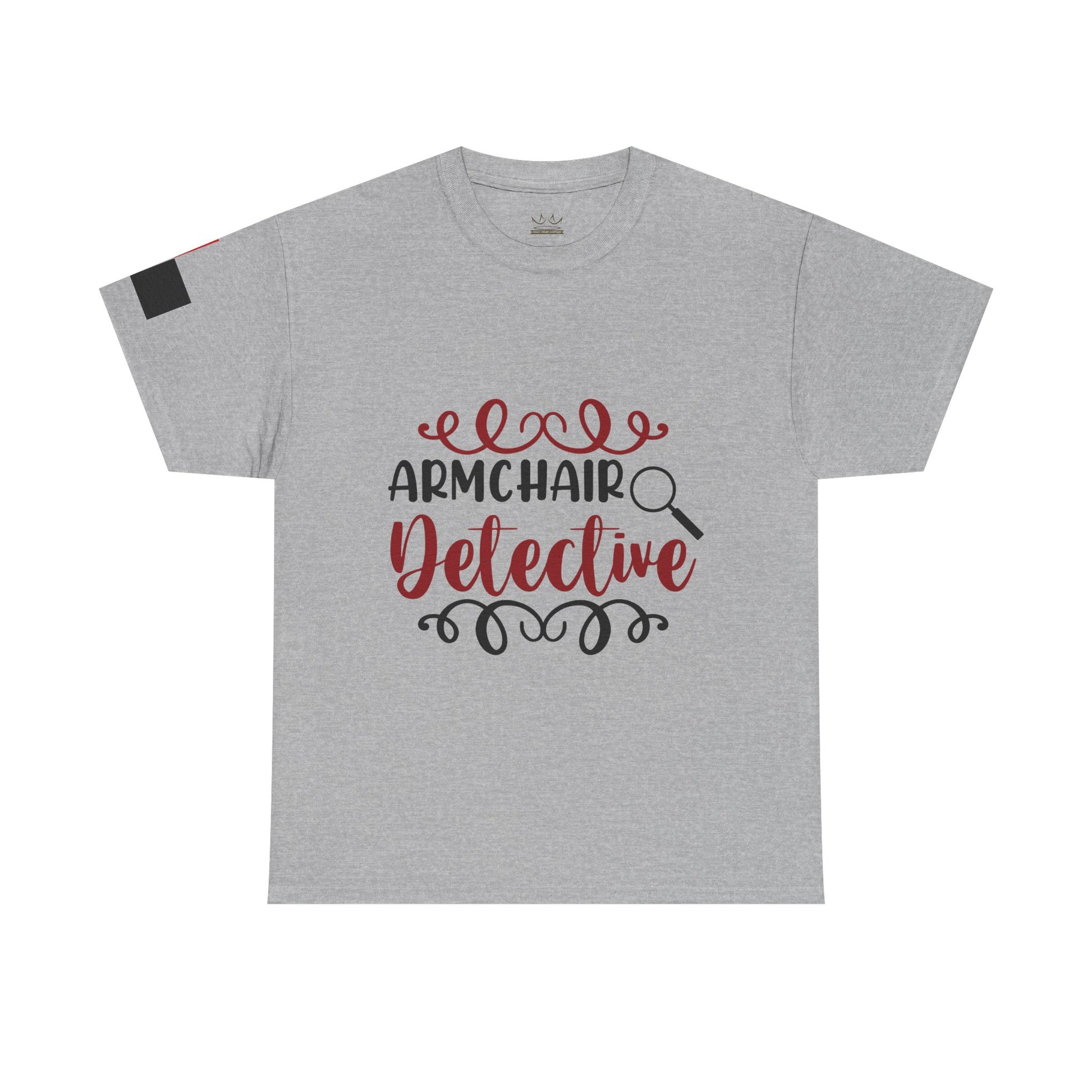 Armchair Detective Unisex Heavy Cotton Tee, Cozy Mystery Reader Gift