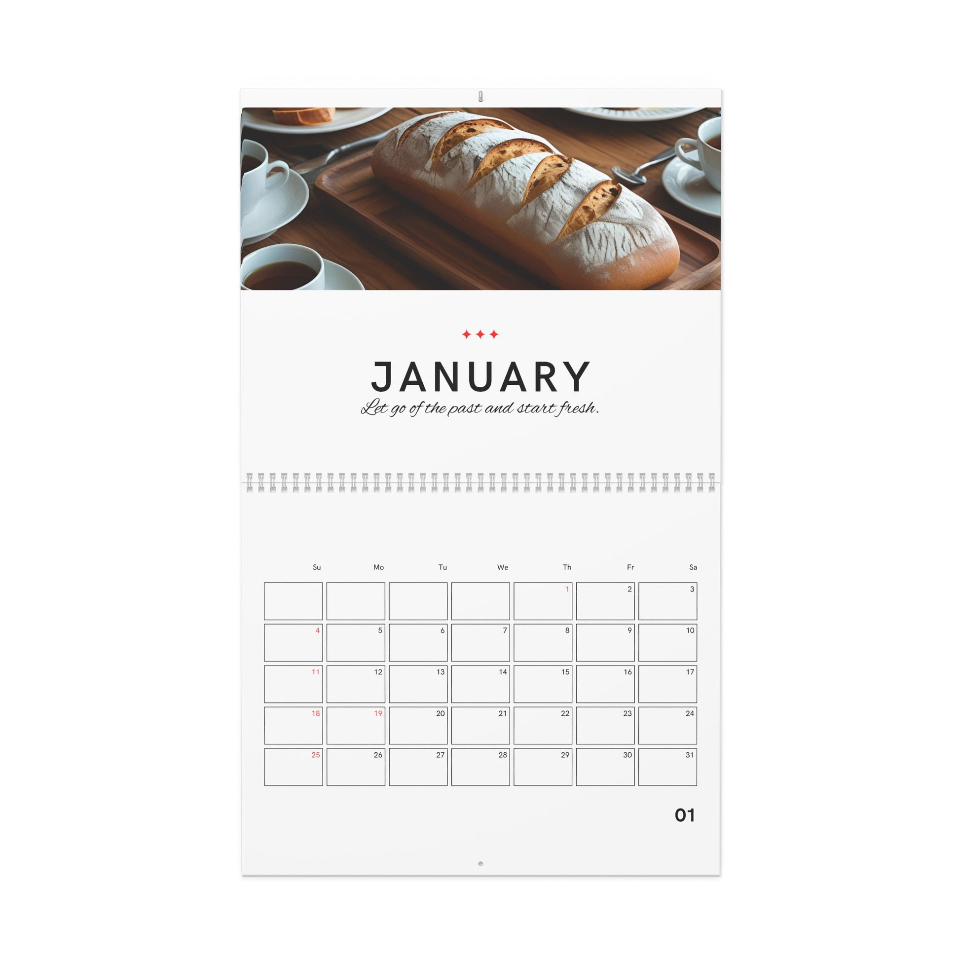 Elegant Wall Calendar - Start Each Month Fresh with Cozy Vibes