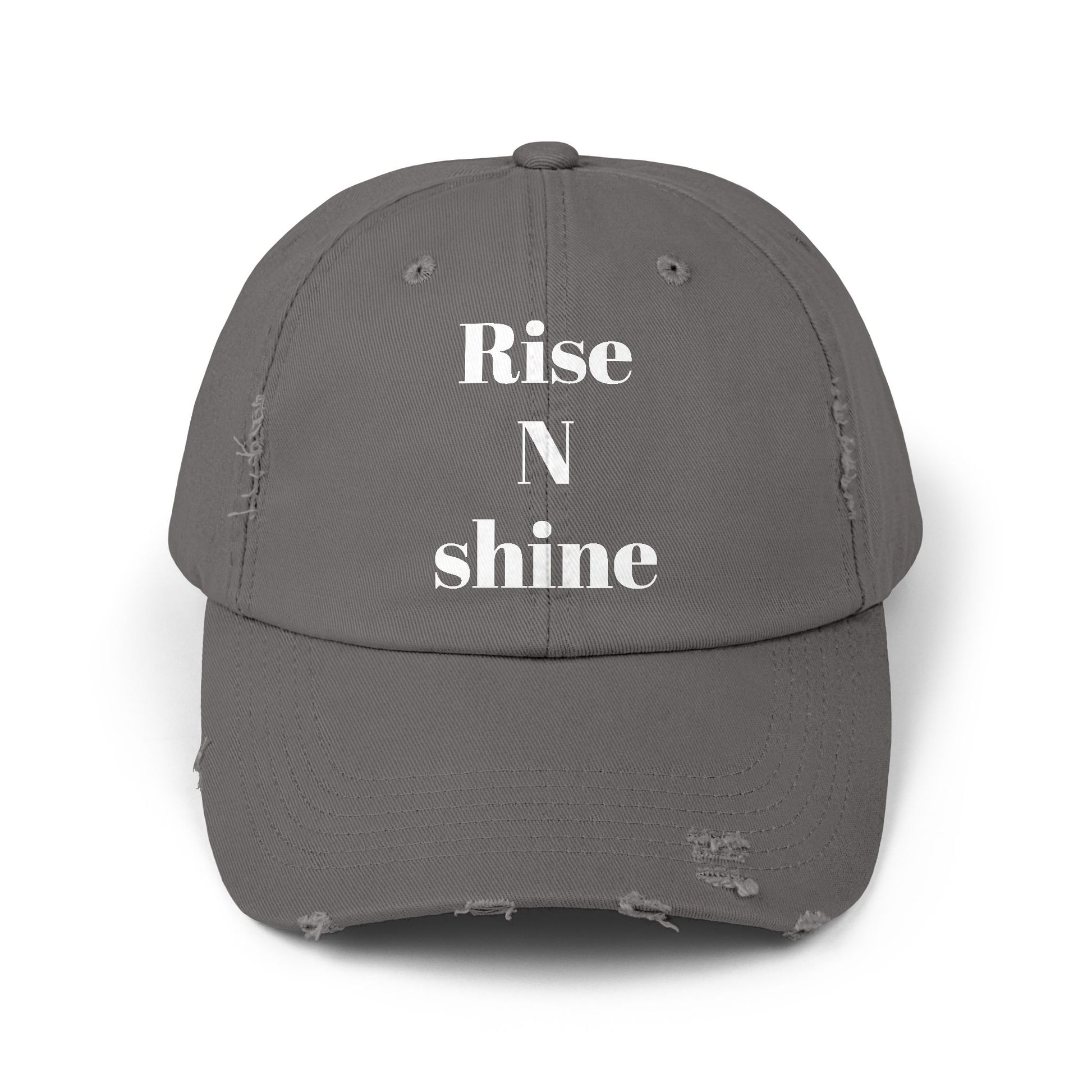 Unisex Distressed Cap - Rise N Shine Adjustable Hat