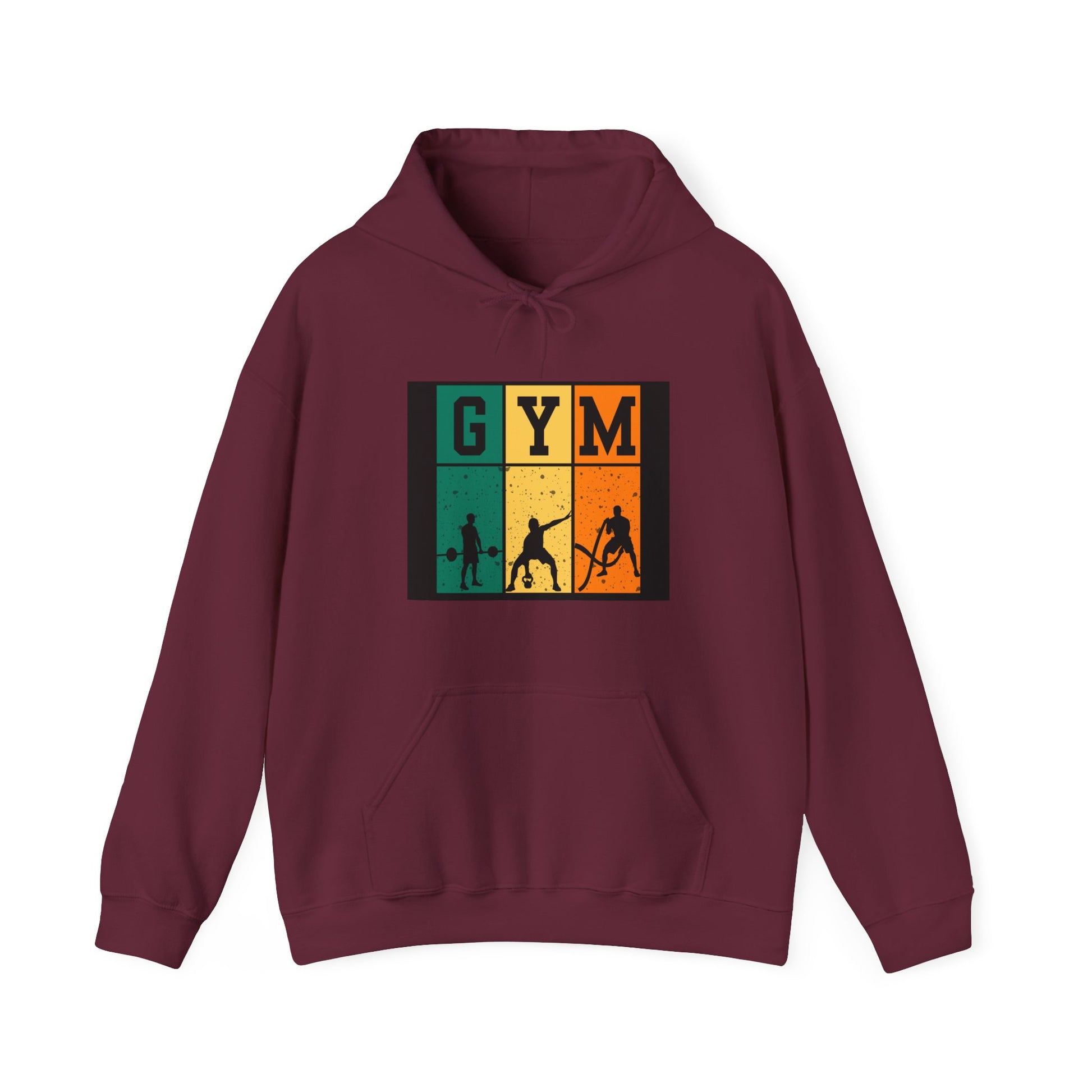 Gym Motivation Unisex Heavy Blend Hooded Sweatshirt, Workout Pullover, Fitness Gift