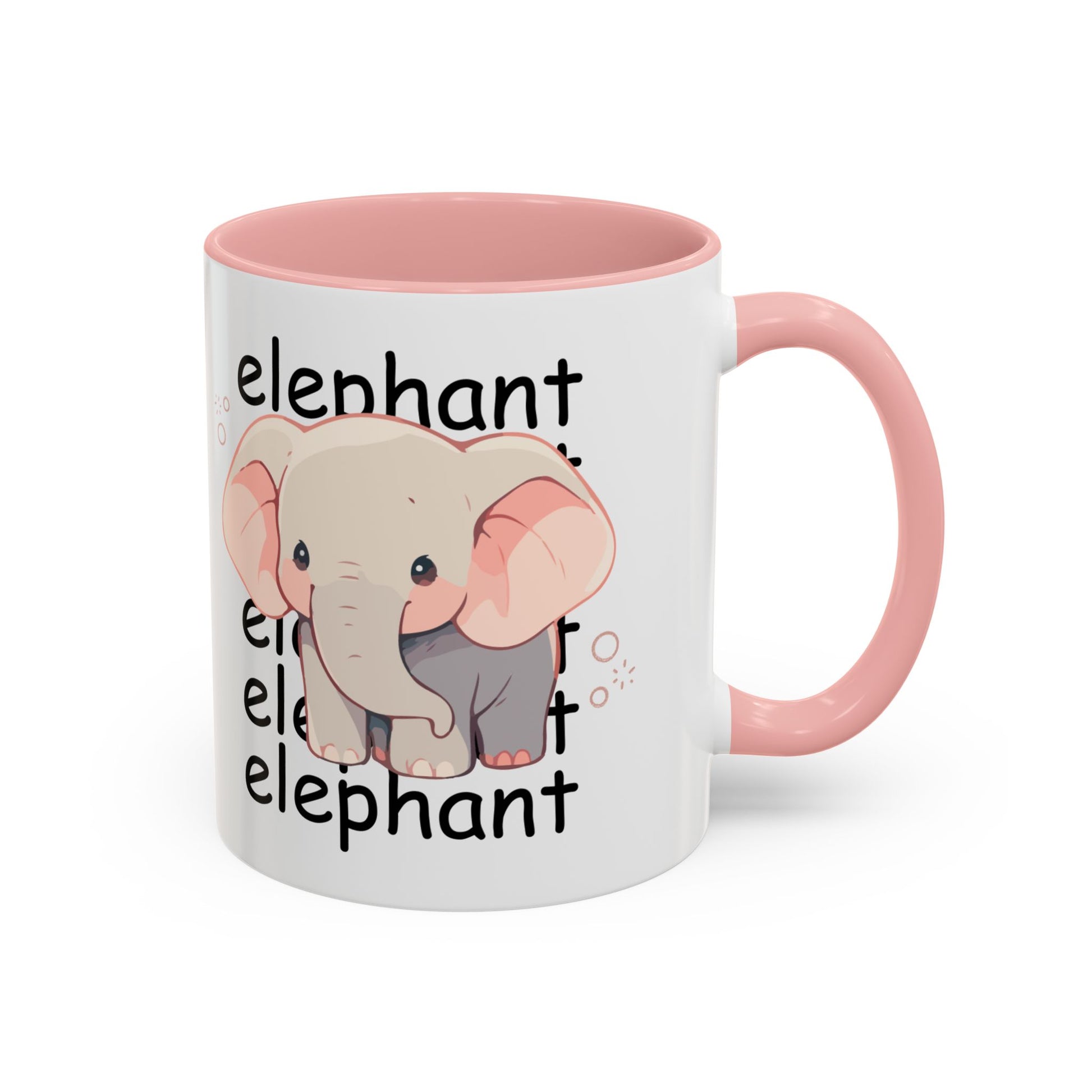 Cute Elephant Accent Coffee Mug | Perfect Gift for Animal Lovers, Nursery Decor, Funny Quote, Unique Drinkware, Birthday Present