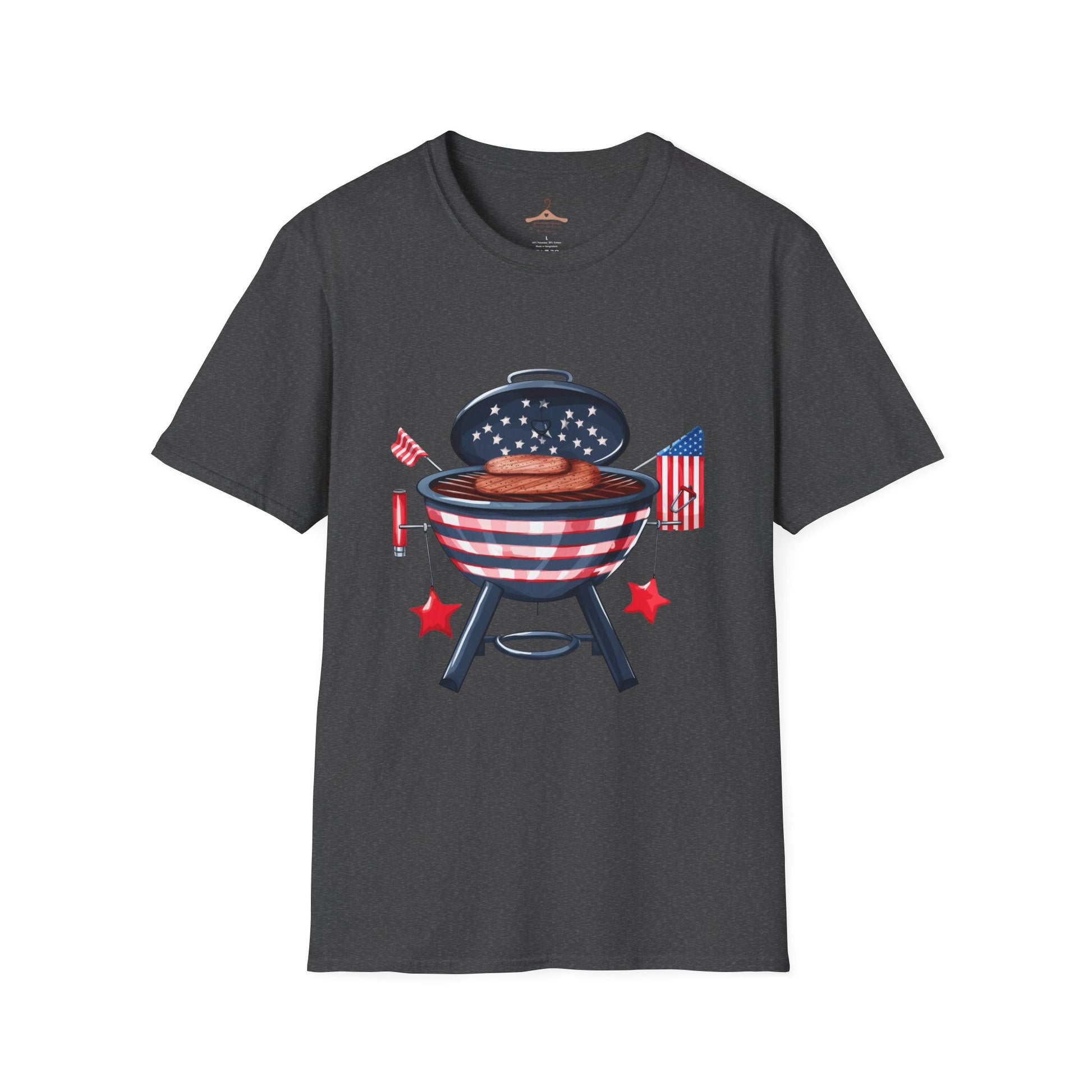 Patriotic Grill T-Shirt — American BBQ Fourth of July Cookout Tee