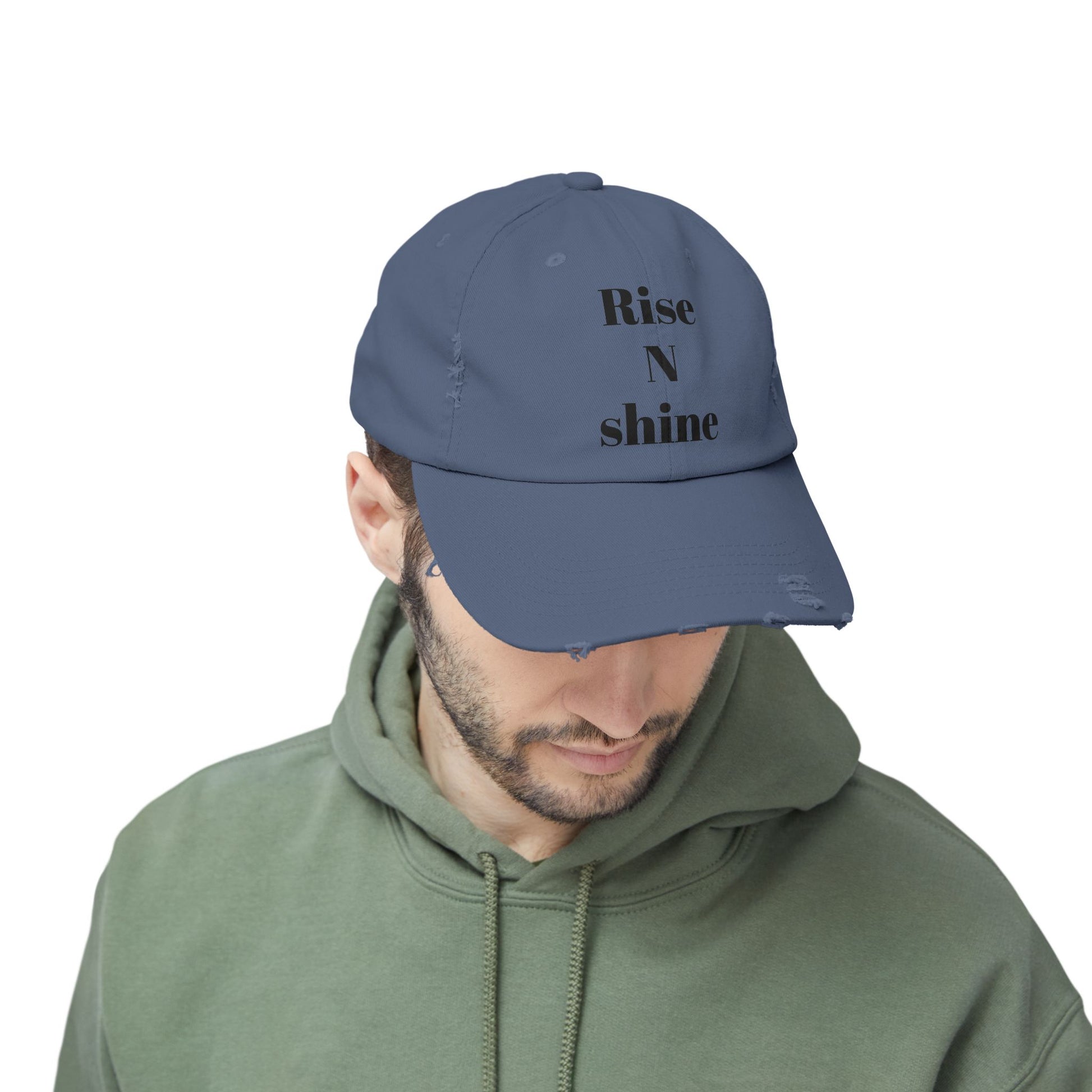 Unisex Distressed Cap - Rise N Shine Adjustable Hat
