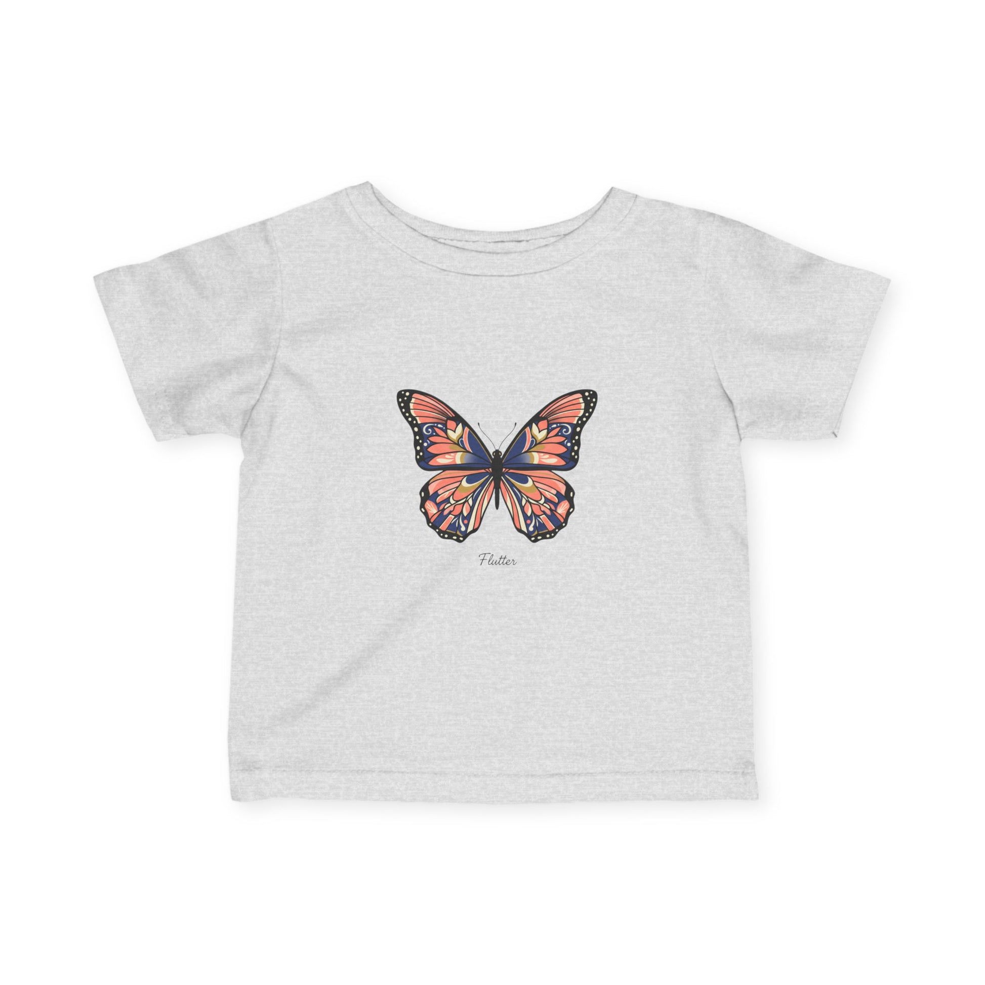 Infant Butterfly Tee — Colorful Monarch Baby T-Shirt, Soft Newborn Gift