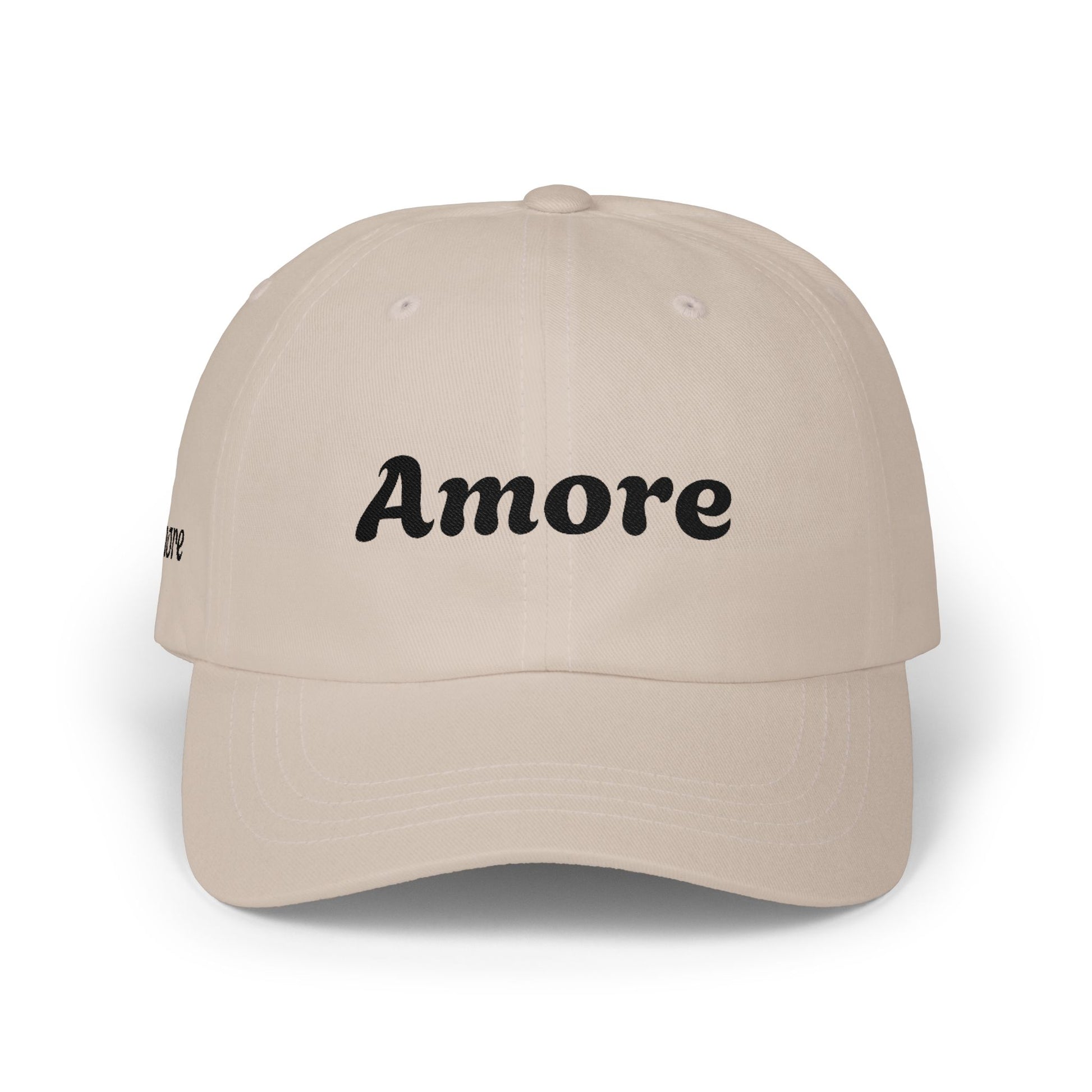 Amore Embroidered Dad Cap — Minimalist Romance Baseball Hat