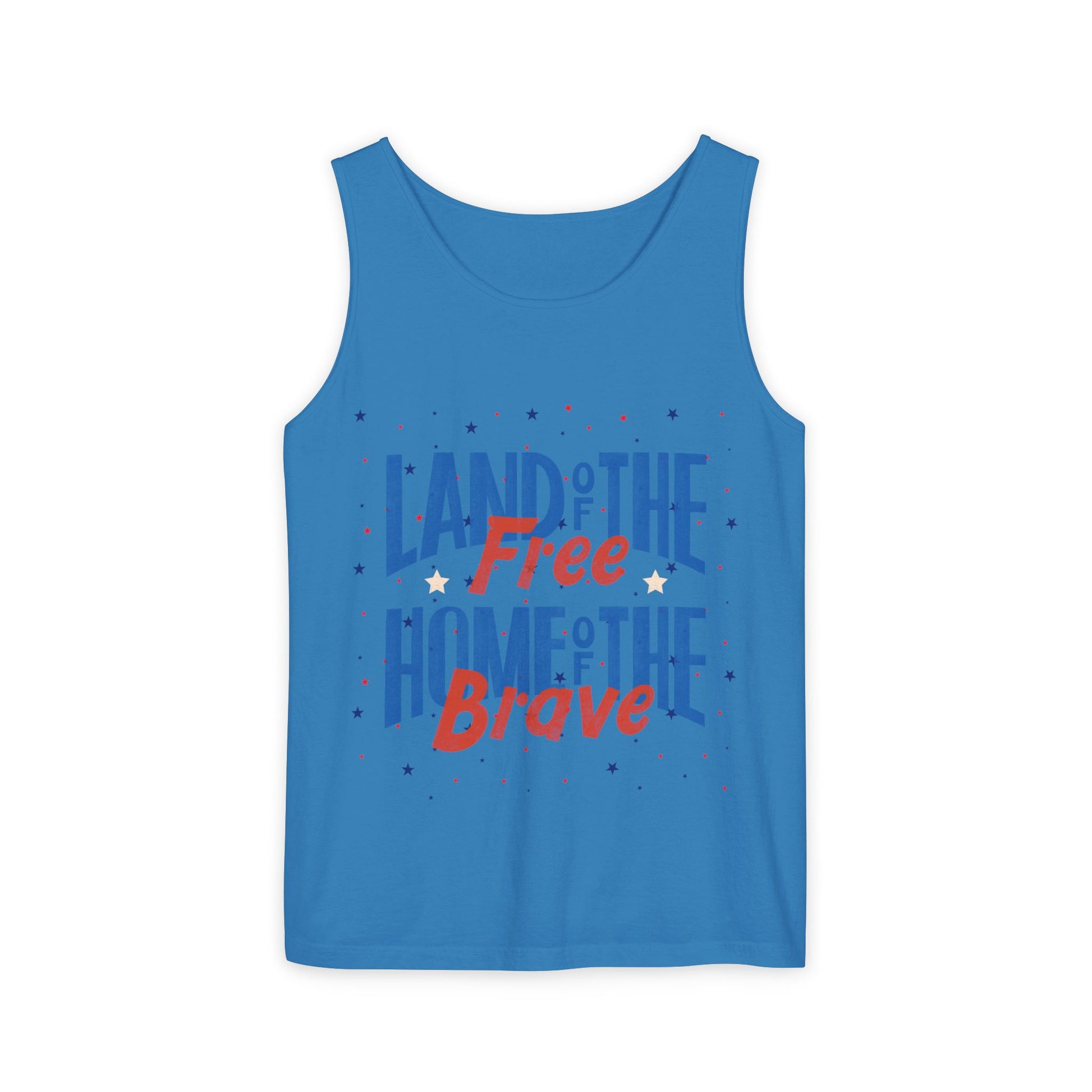 Patriotic "Land of the Free, Home of the Brave" Tank Top