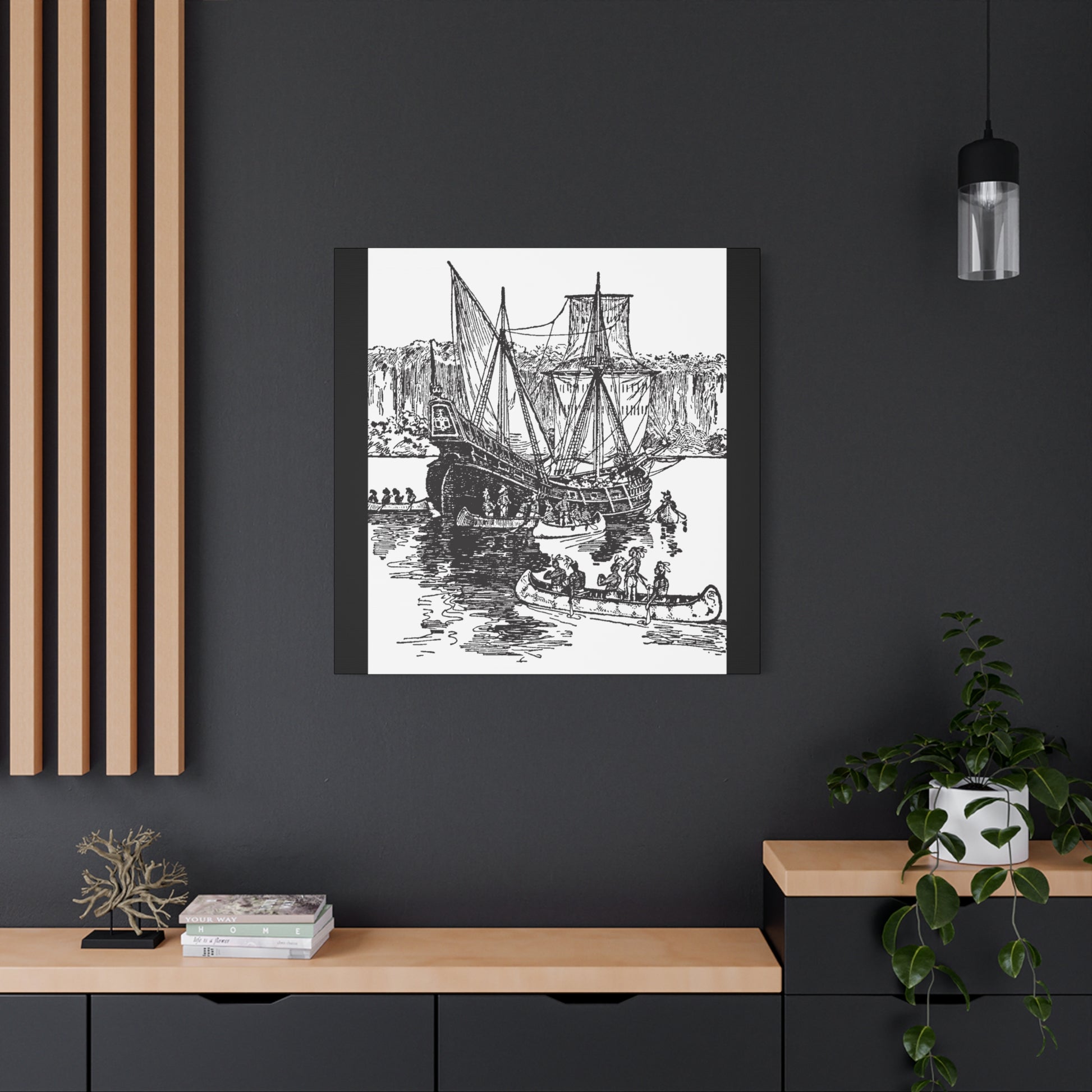 Nautical Canvas Wall Art, Vintage Ship Decor, Maritime Artwork, Home Decor, Nautical Gifts