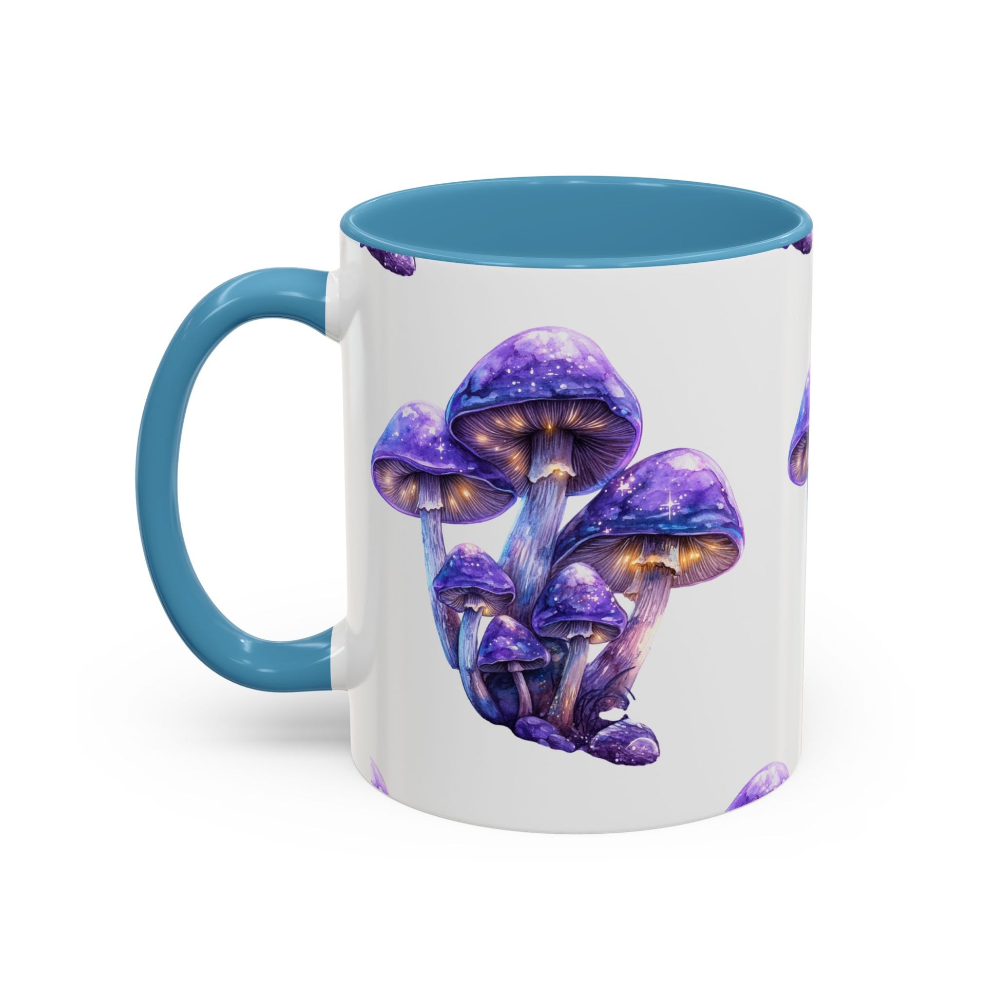 Mystical Mushroom Coffee Mug - Enchanting Purple Design for Nature Lovers