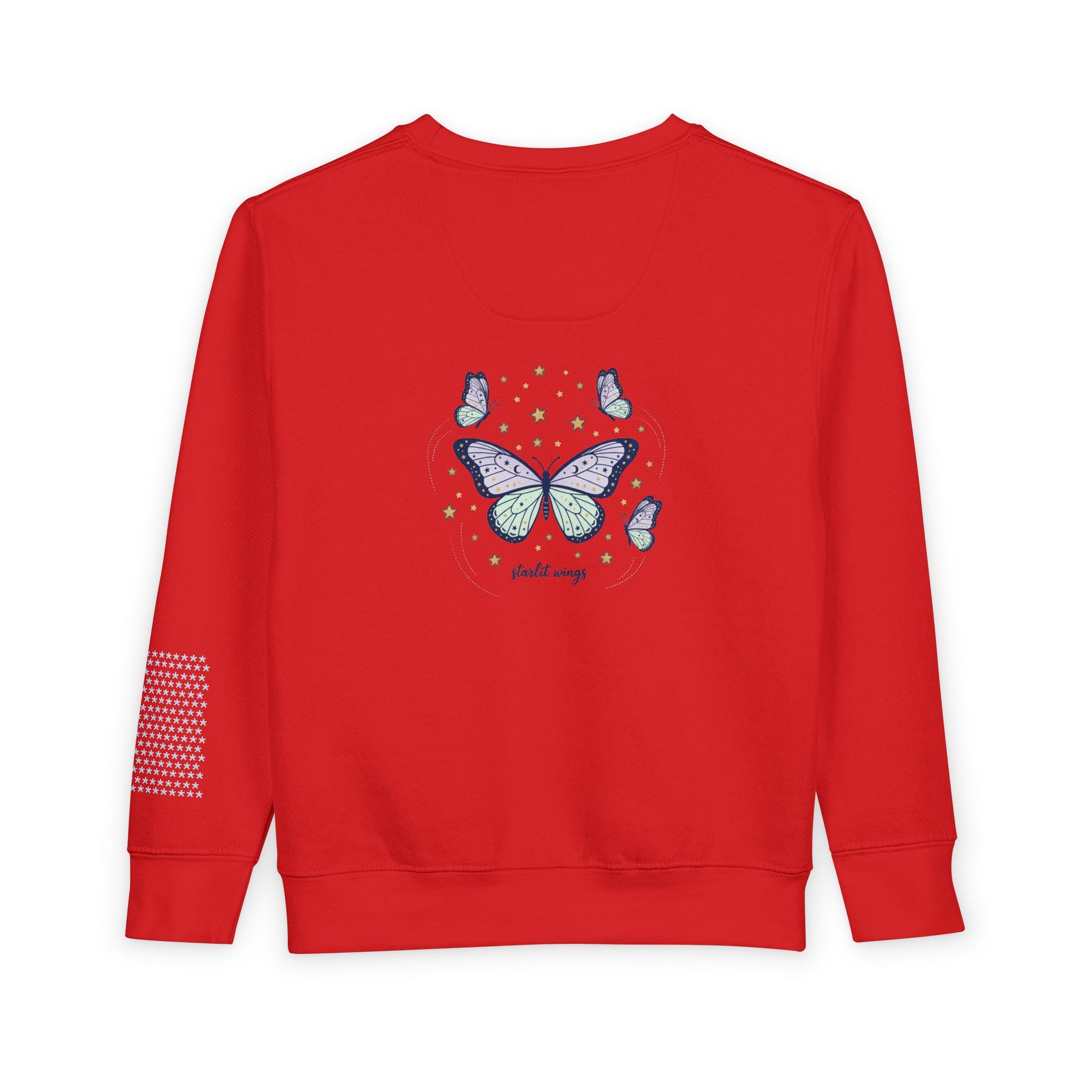 Butterfly Wings Toddler Sweatshirt — Purple Green Cute Kids Pullover