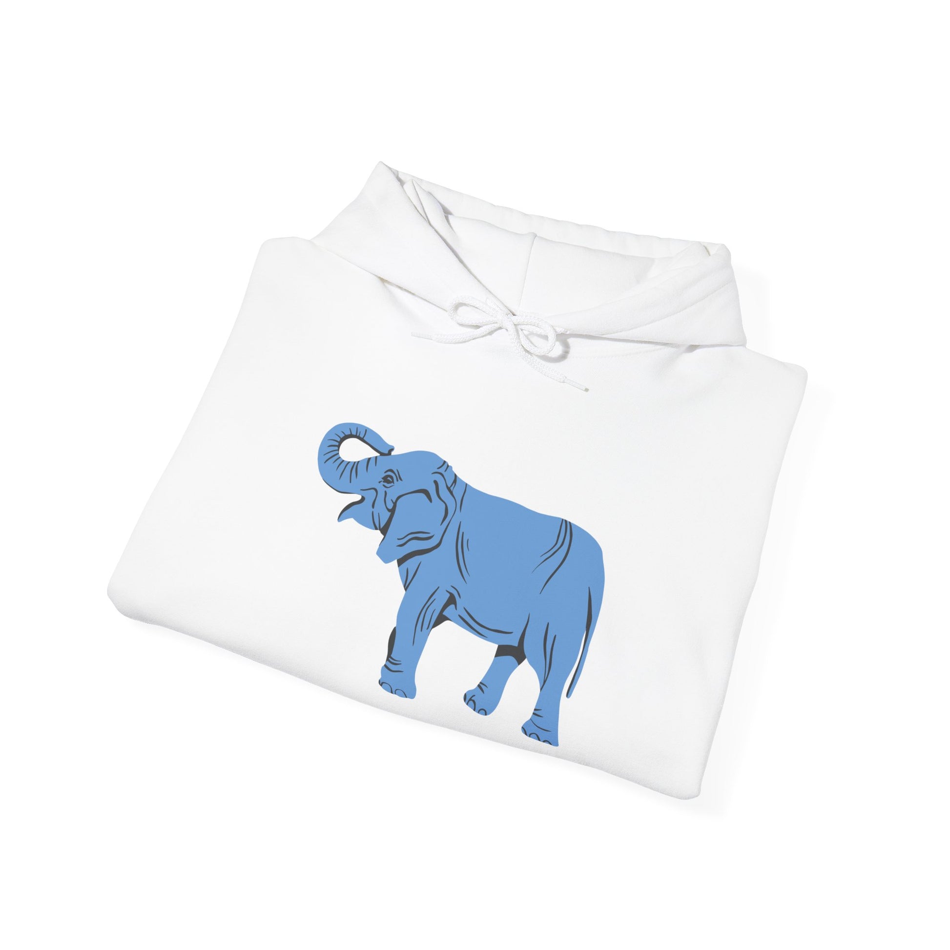 Blue Elephant Unisex Hoodie, Cozy Sweatshirt for Animal Lovers