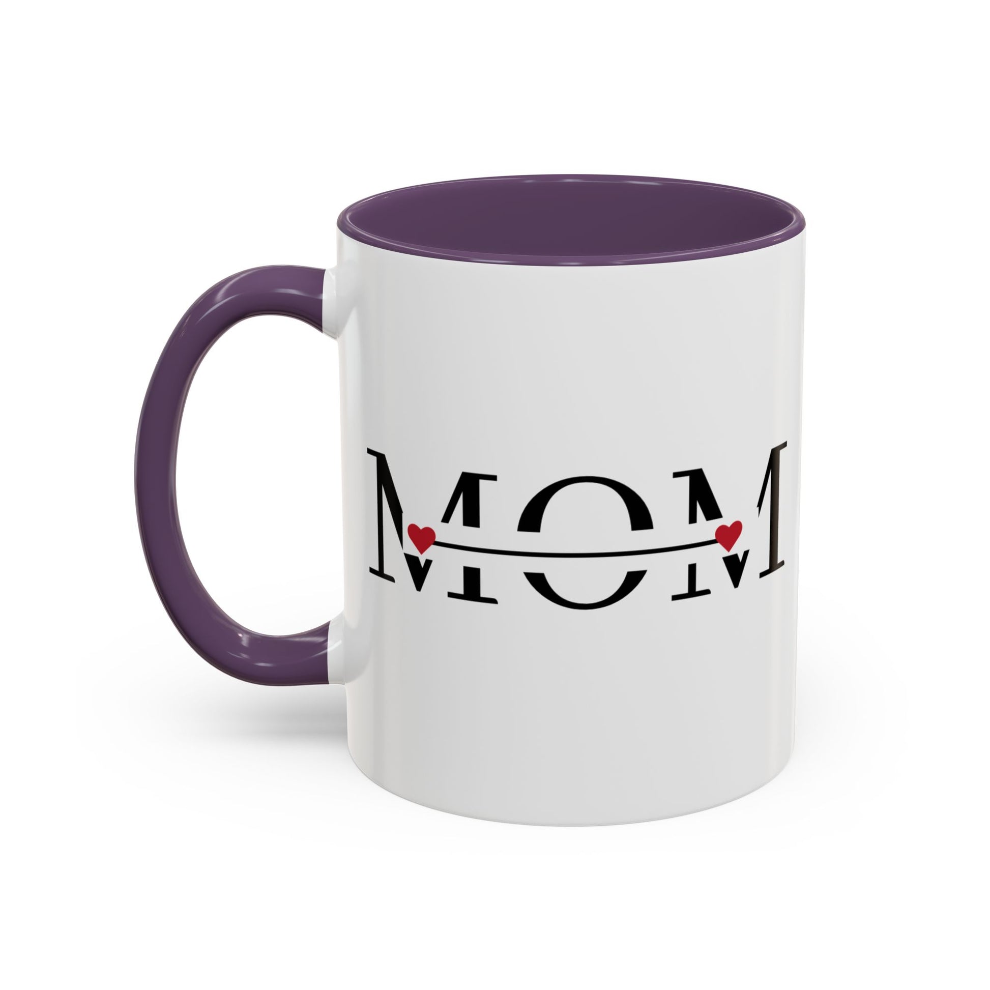 Mom Heart Accent Coffee Mug