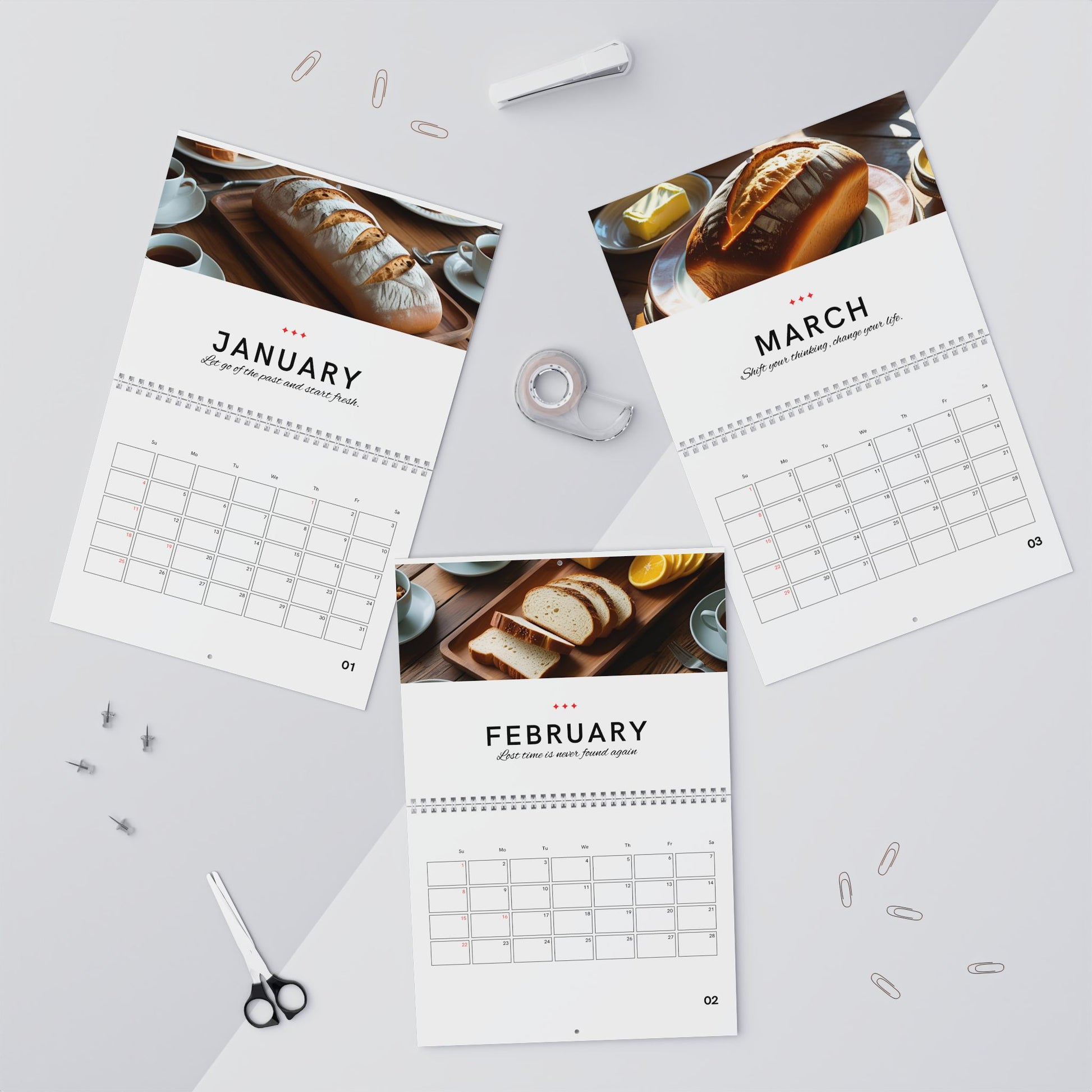 Elegant Wall Calendar - Start Each Month Fresh with Cozy Vibes