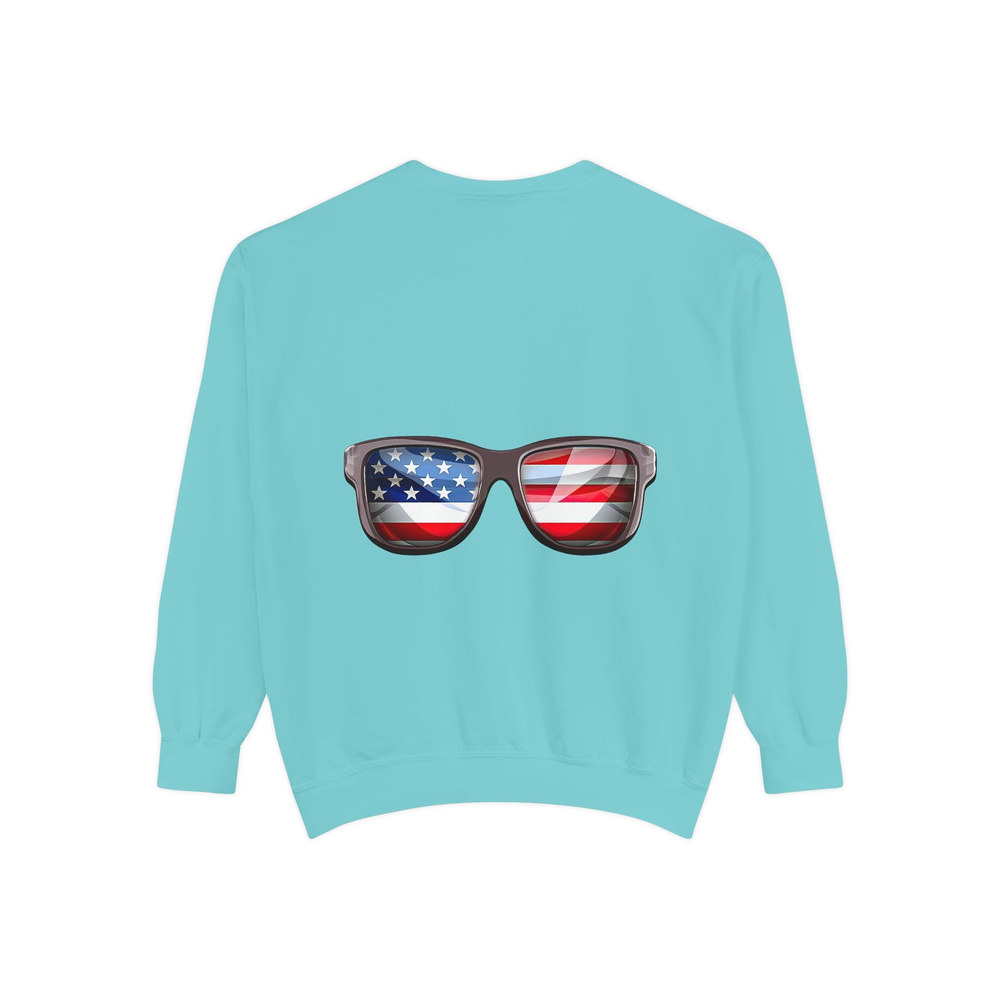 American Flag Sunglasses Sweatshirt — Patriotic Crewneck for 4th of July