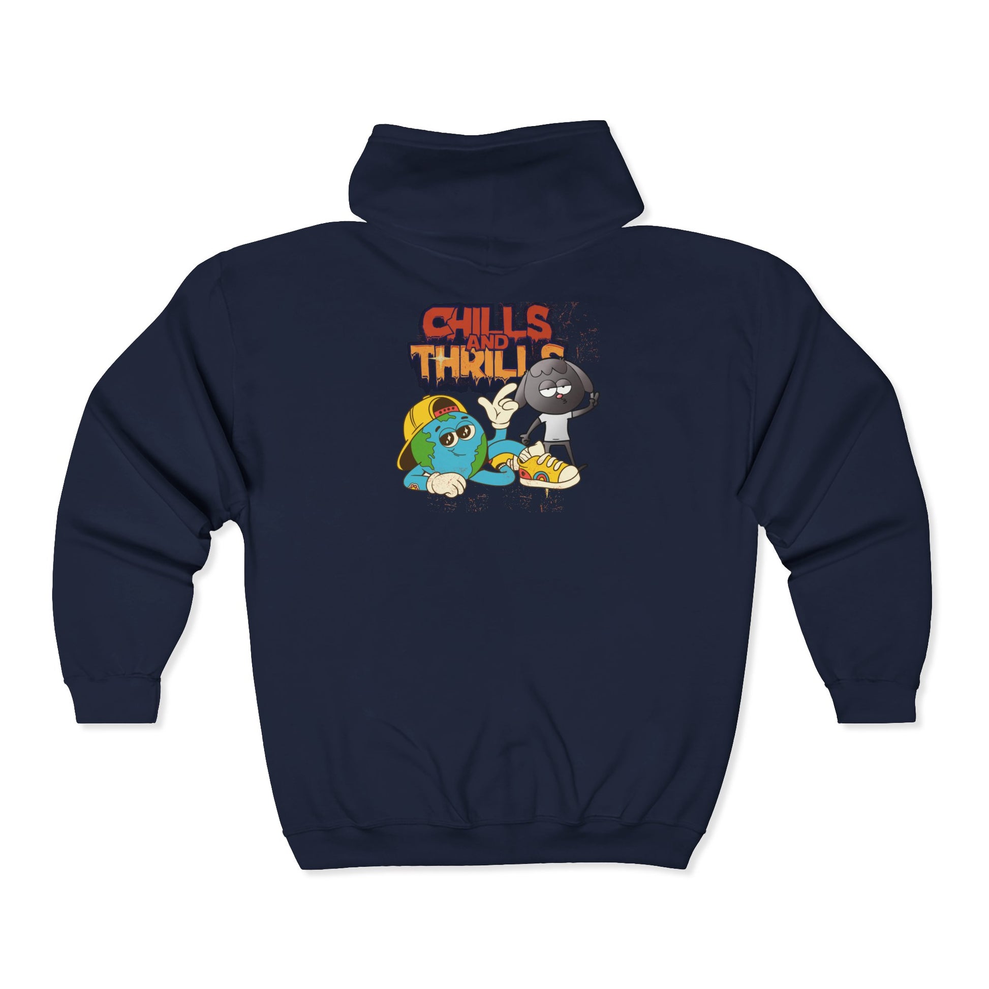 Chill & Thrill Hoodie, Cozy Unisex Zip Sweatshirt for Relaxation