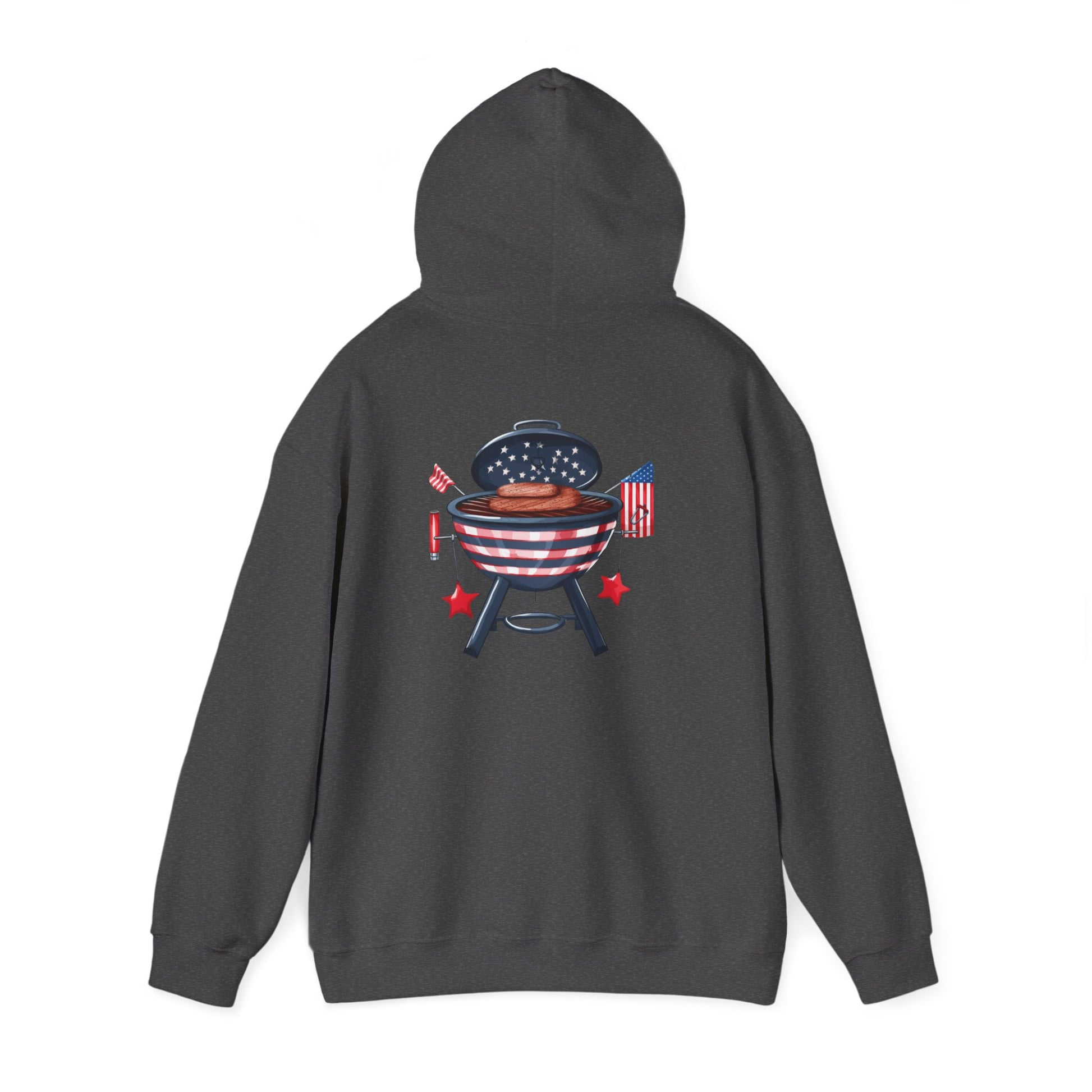 American Flag Grill Hoodie – Patriotic BBQ Sweatshirt for 4th of July