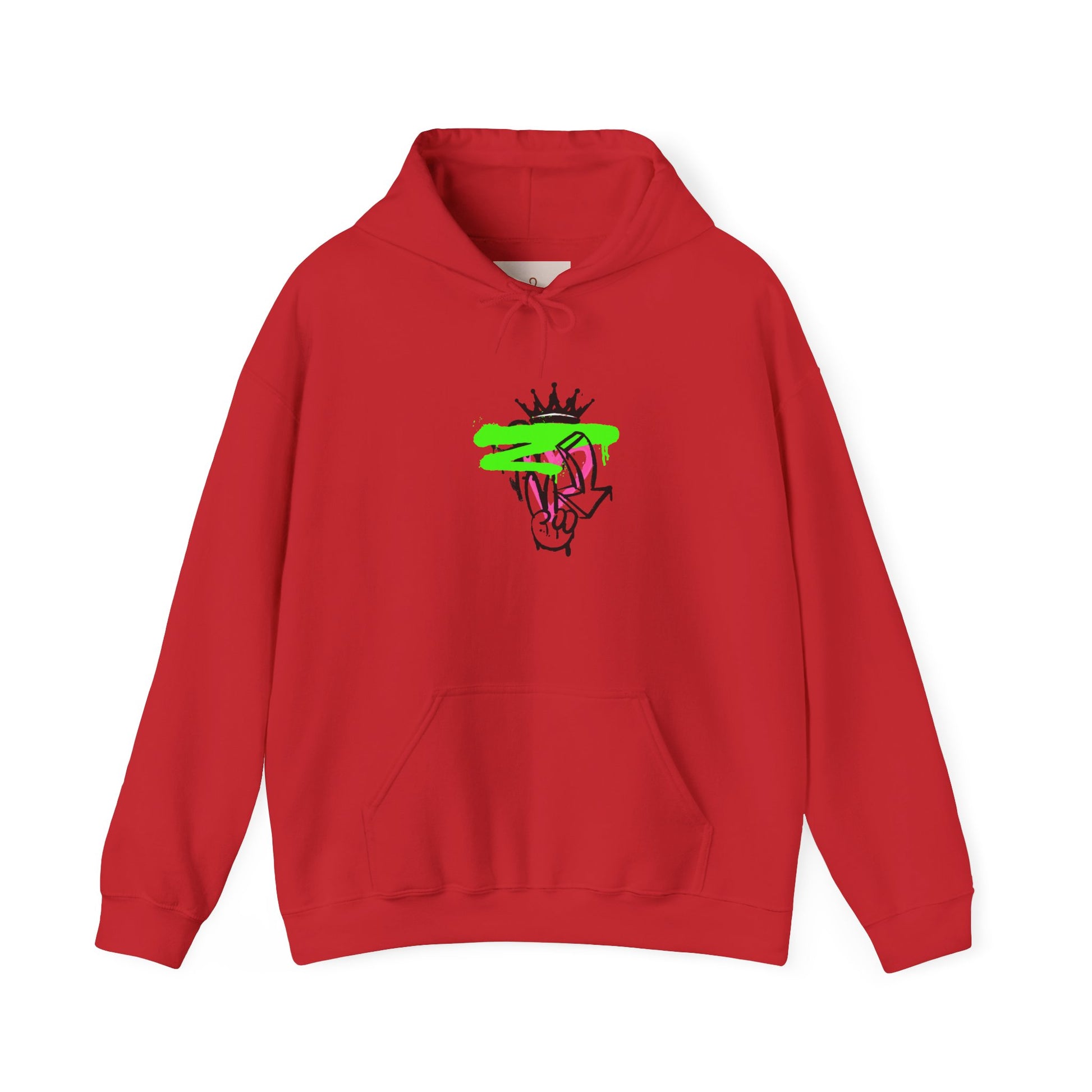 Crowned Snake Hoodie — Neon Green Graffiti Snake Pullover