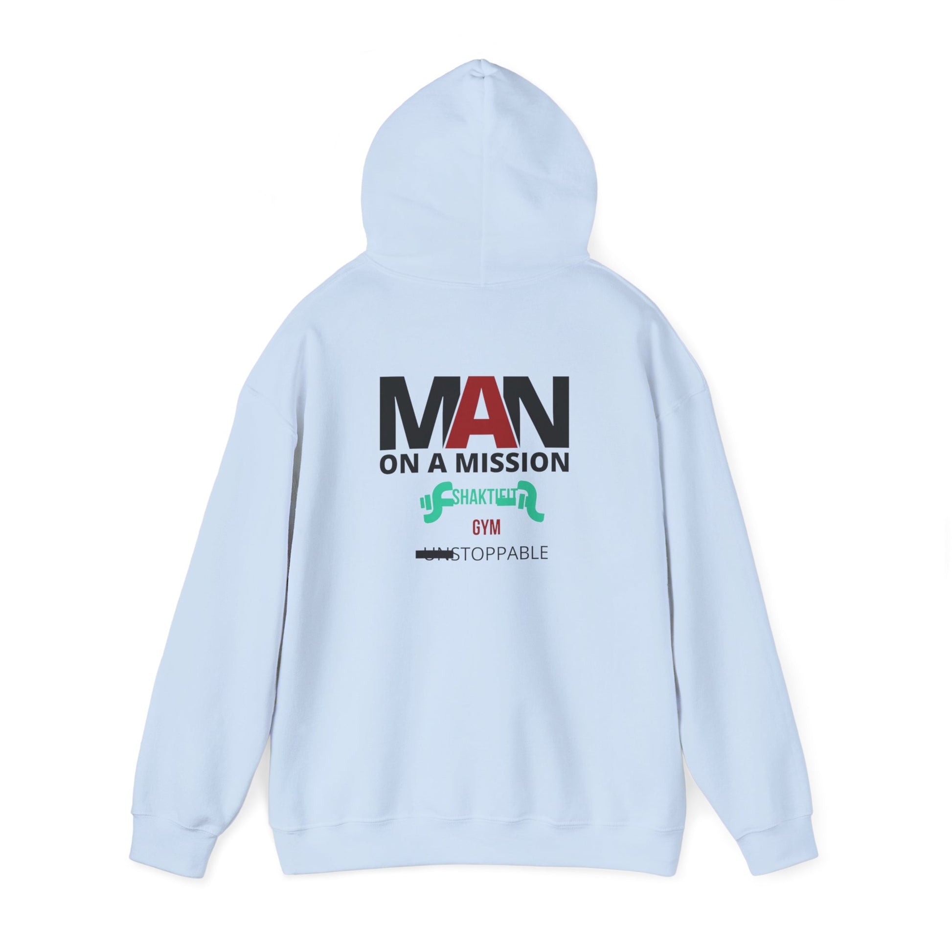 Motivational Hoodie for Men, ‘MAN ON A MISSION’ Sweatshirt