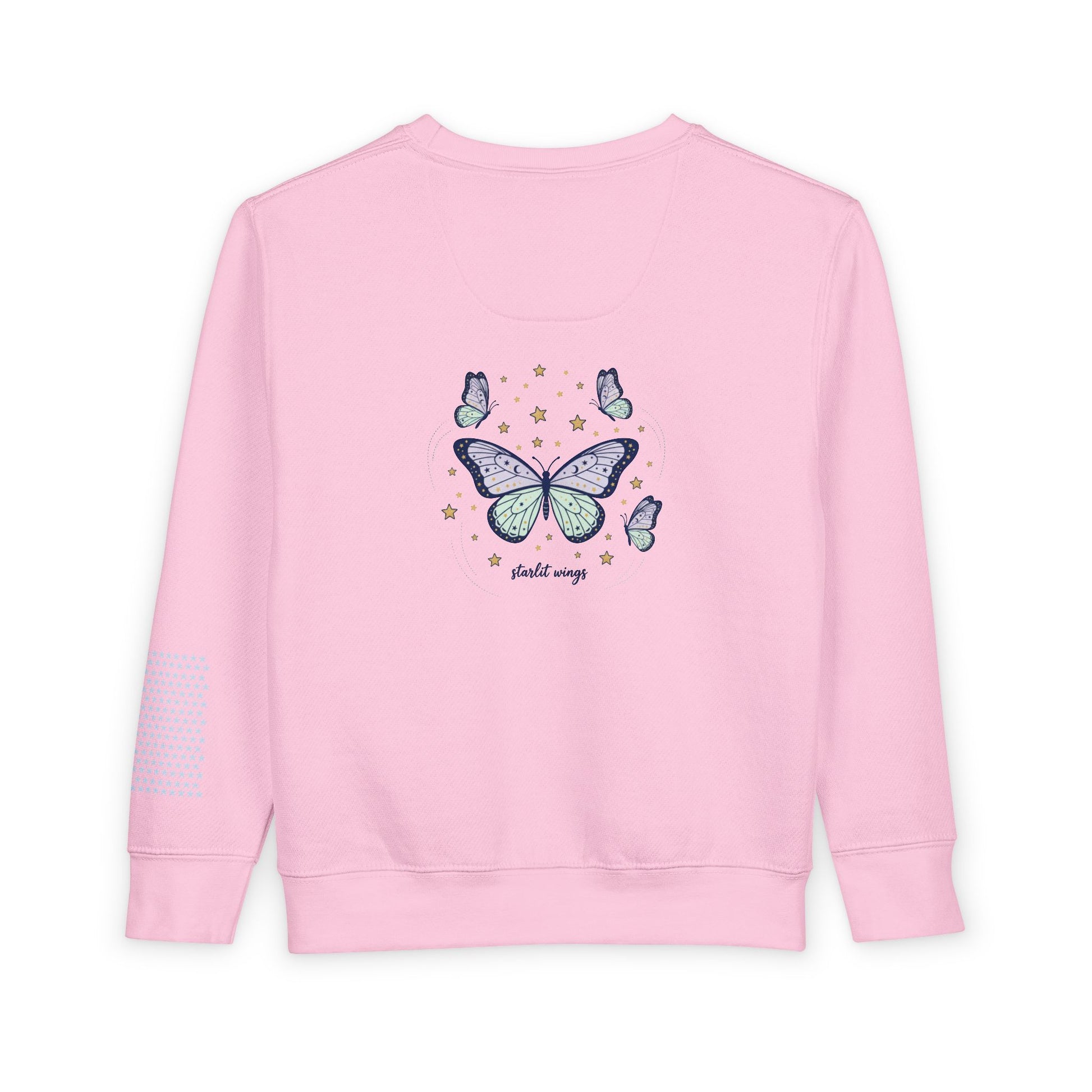 Butterfly Wings Toddler Sweatshirt — Purple Green Cute Kids Pullover