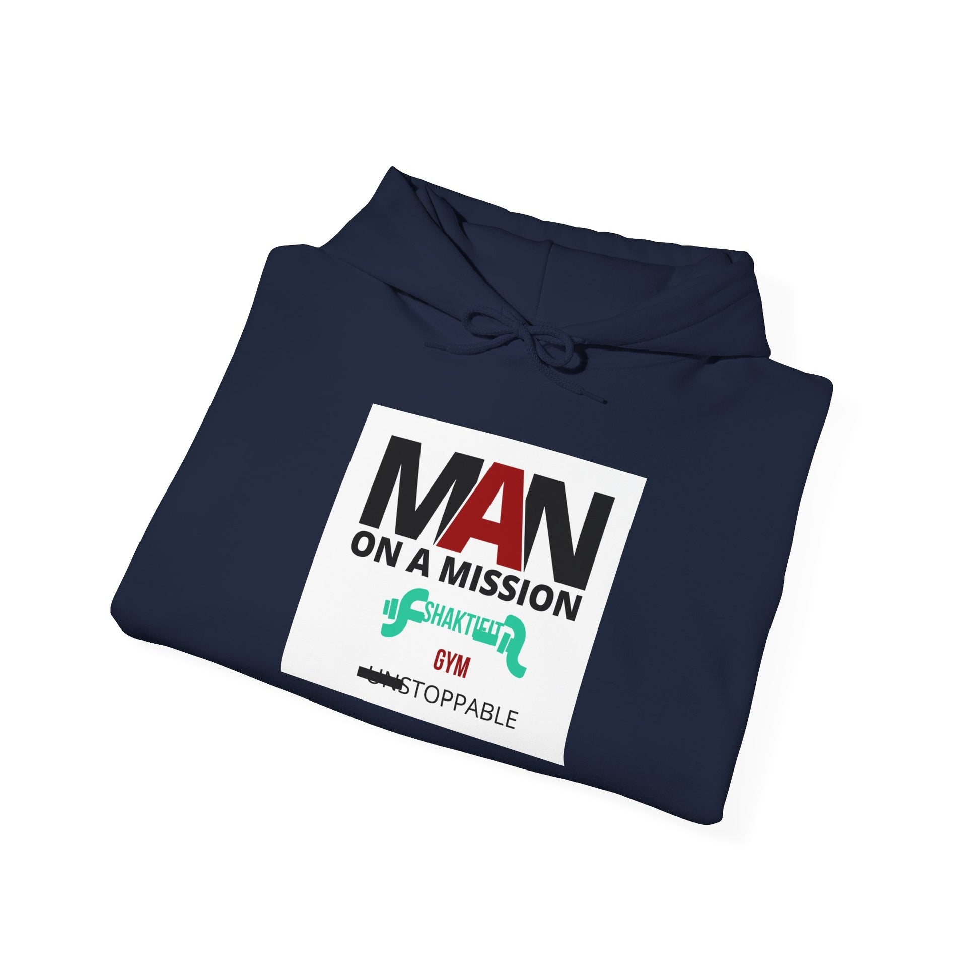 Motivational Hoodie for Men, ‘MAN ON A MISSION’ Sweatshirt