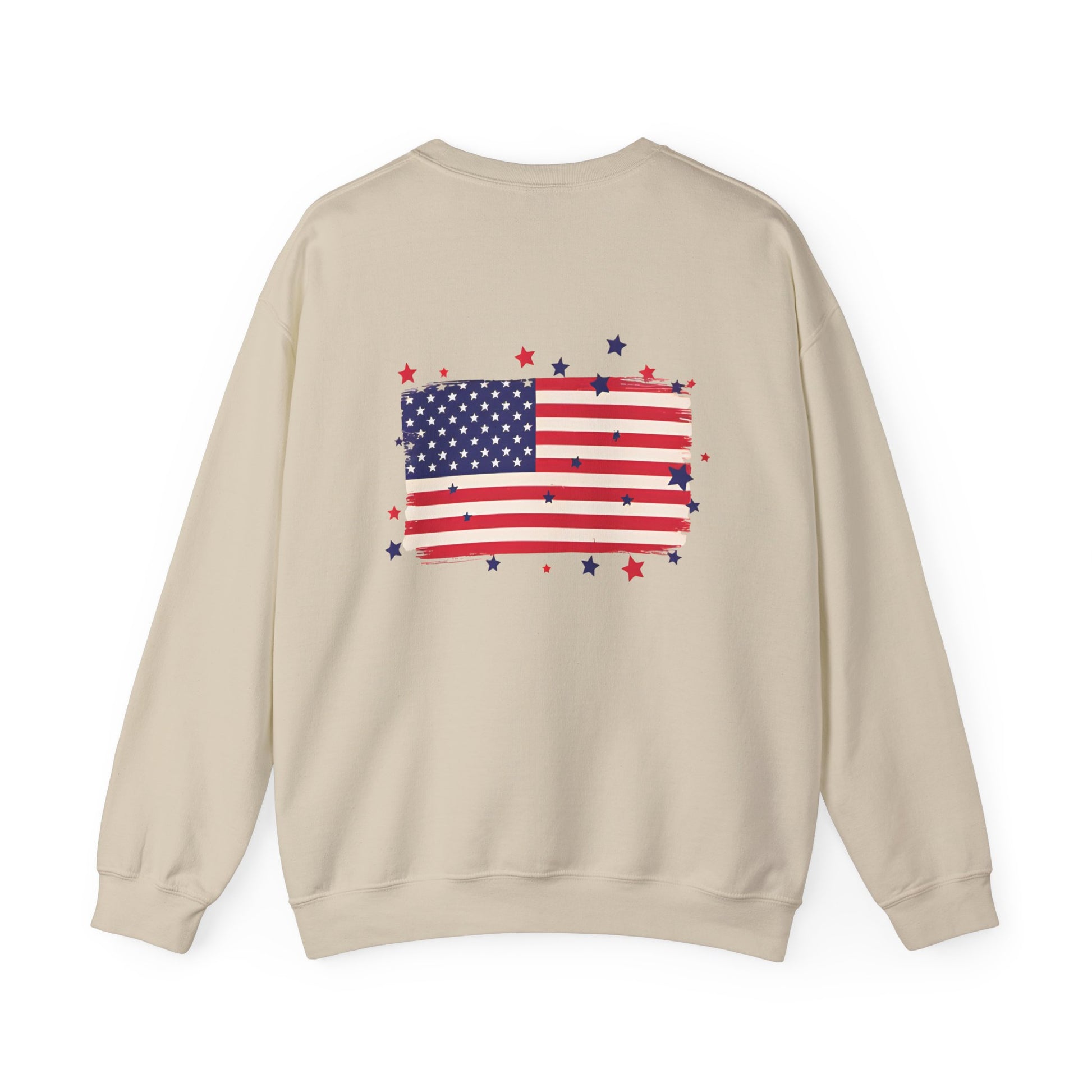 Patriotic American Flag Crewneck Sweatshirt