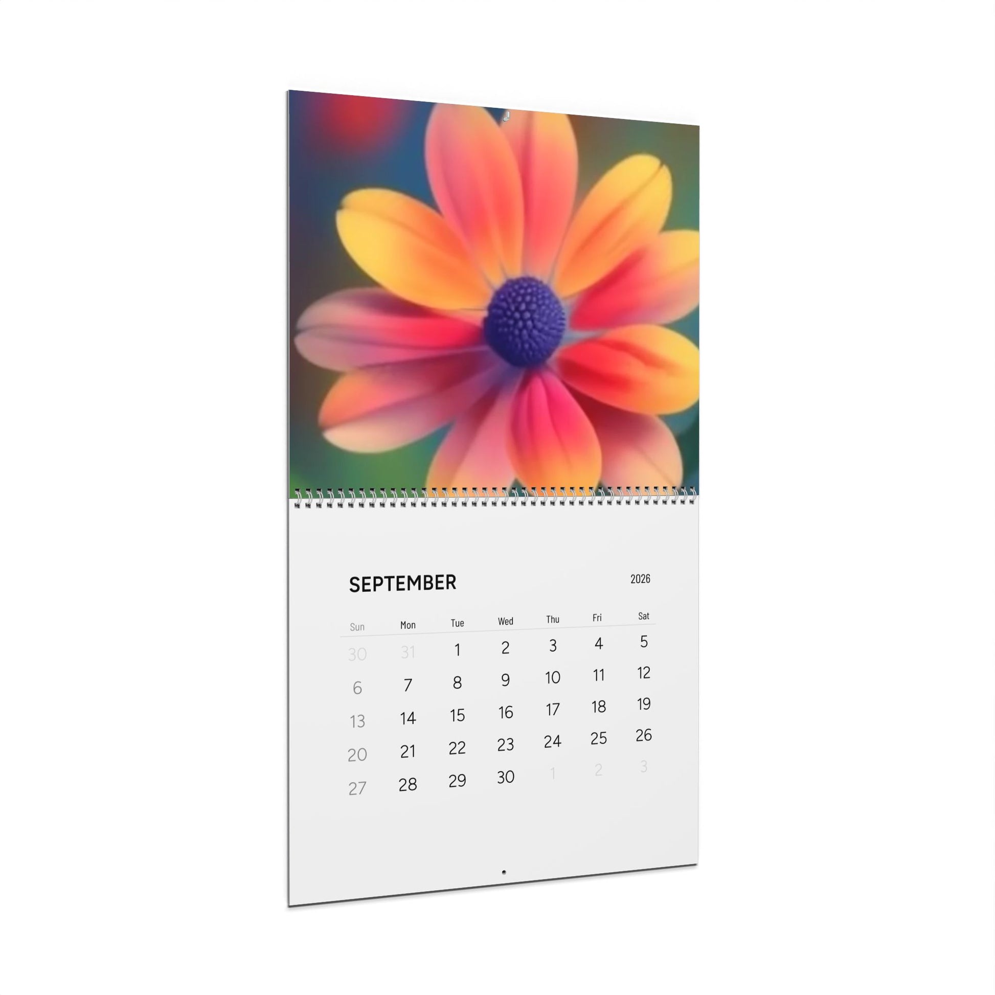 2026 Floral Wall Calendar — Artistic Close-Up Flower Photography Monthly Planner