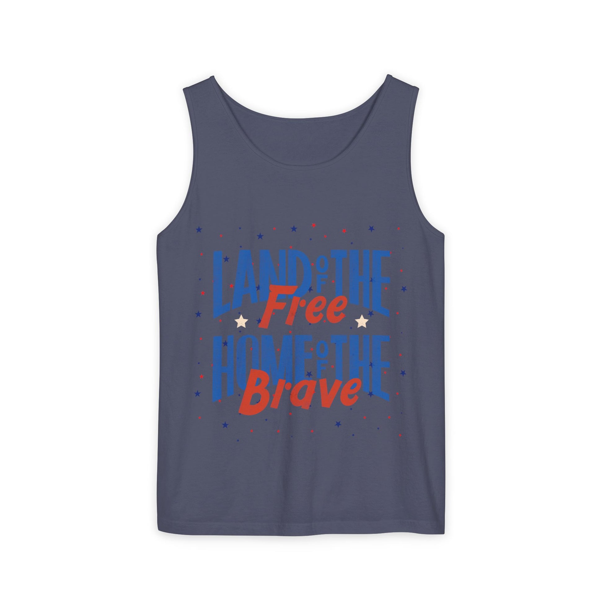 Patriotic "Land of the Free, Home of the Brave" Tank Top
