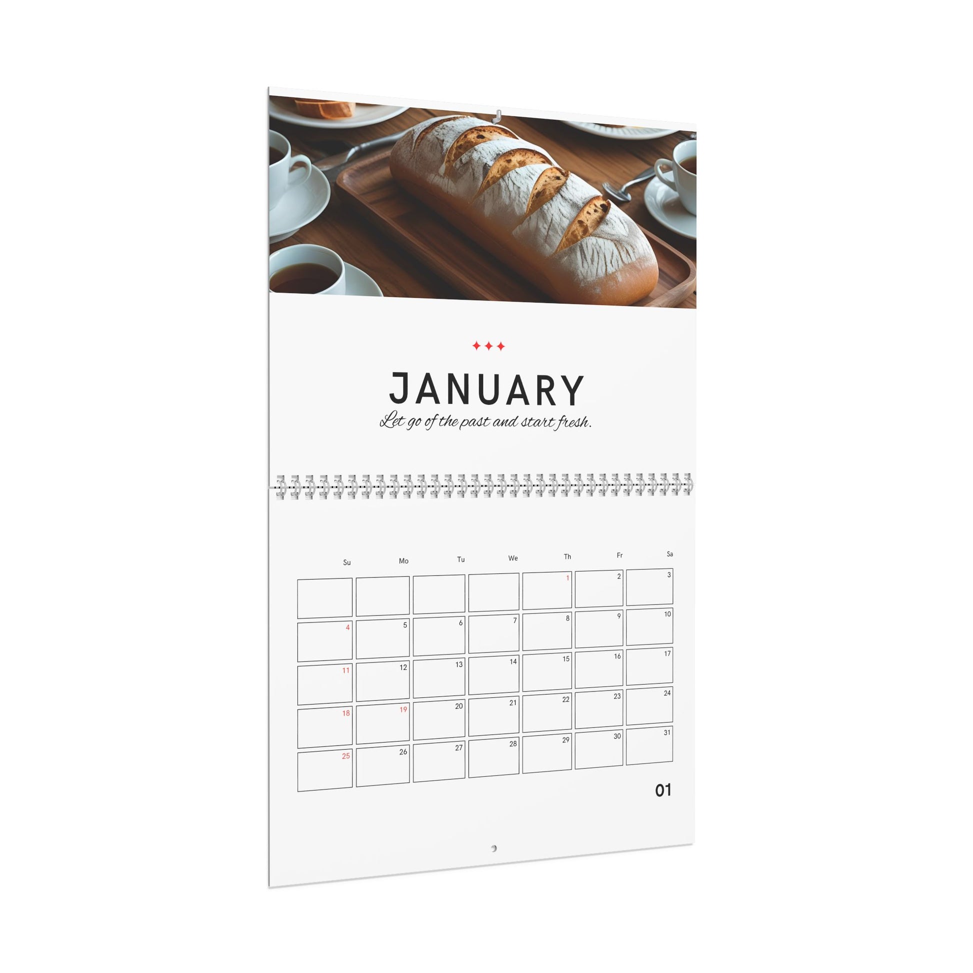 Elegant Wall Calendar - Start Each Month Fresh with Cozy Vibes