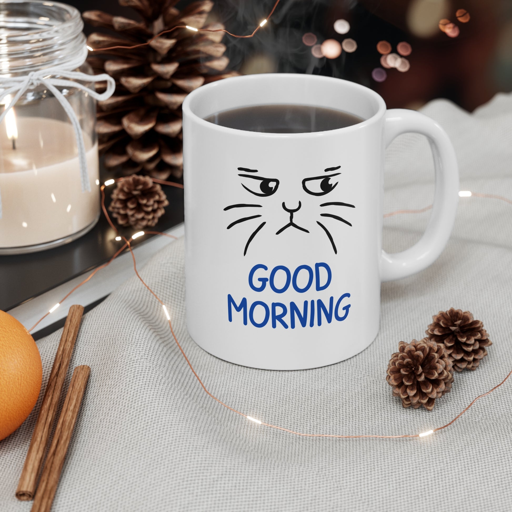 Good Morning Cat Mug