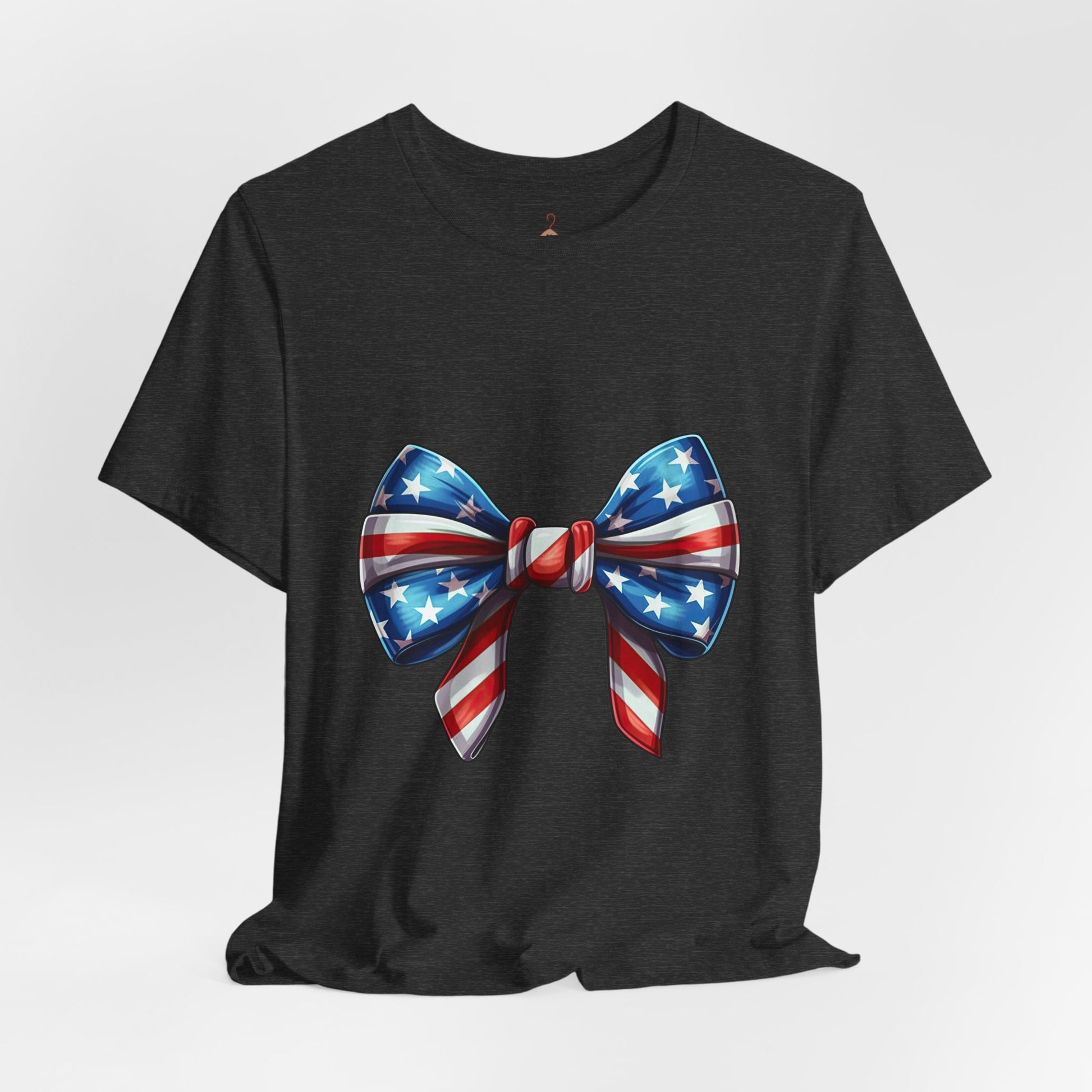 American Flag Bow T-Shirt — Patriotic 4th of July Tee
